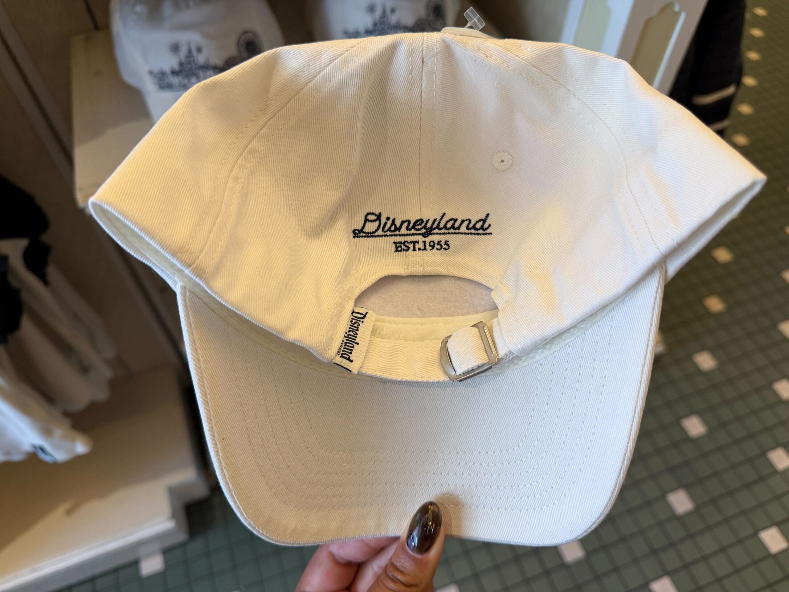 White Disneyland Icons Linework baseball cap