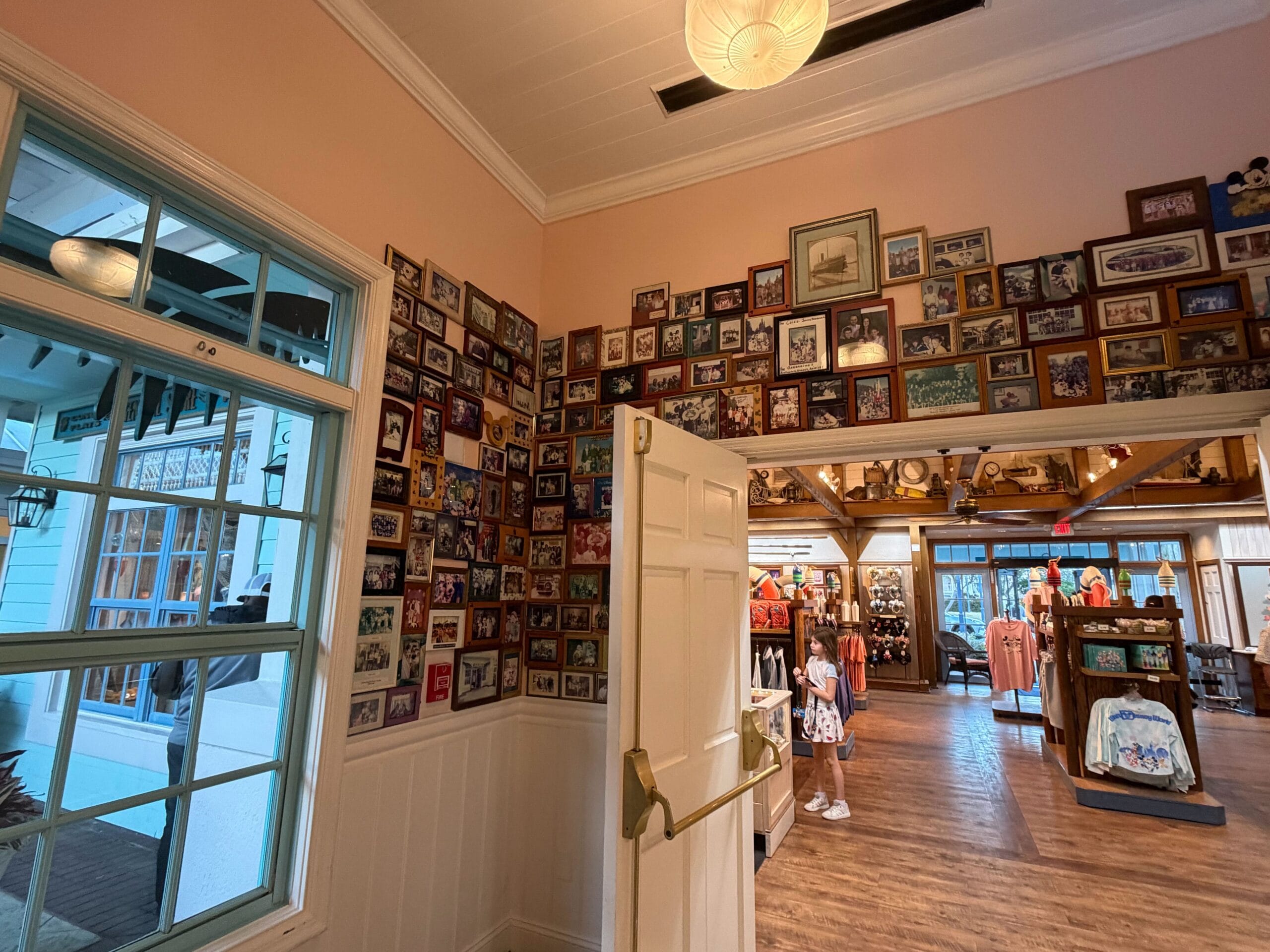 The DVC photo wall at Olivia's Cafe in Disney's Old Key West Resort in Walt Disney World