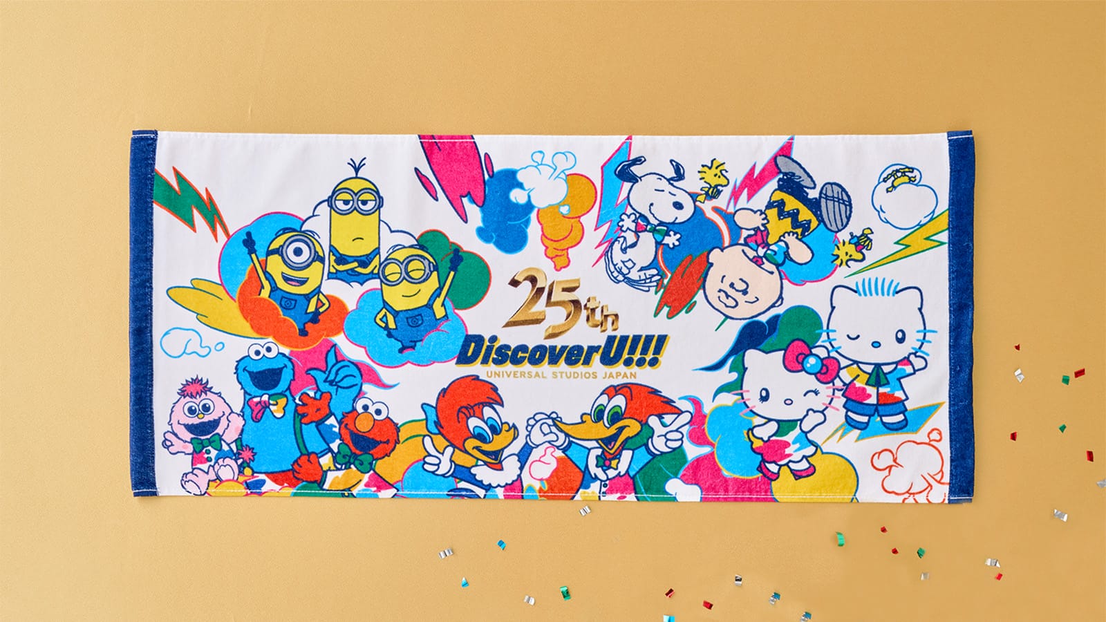 Universal Studios Japan 25th anniversary Discover U!!! celebration towel.