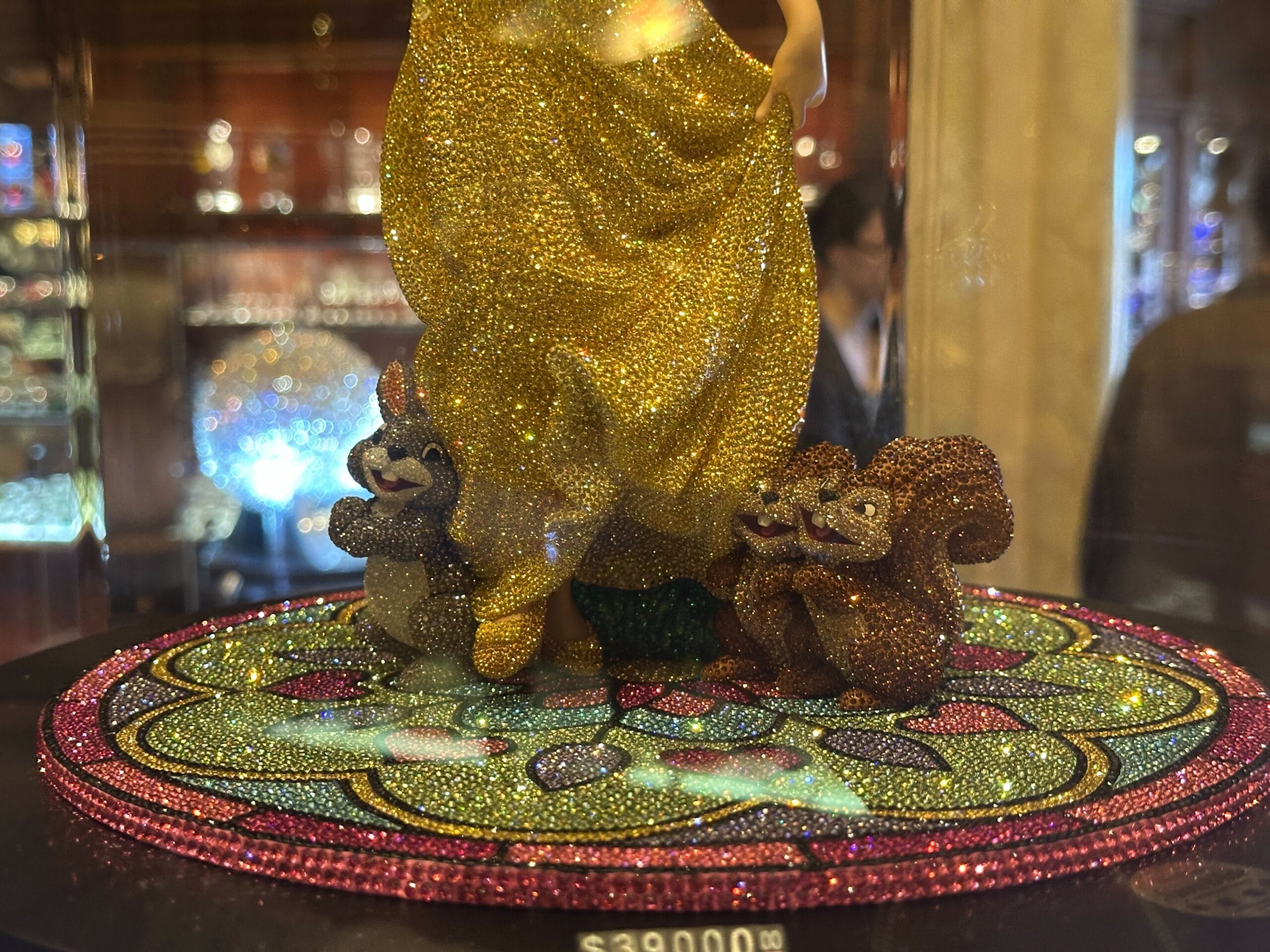 Base of dress of Snow White Swarovski Crystal Figure.