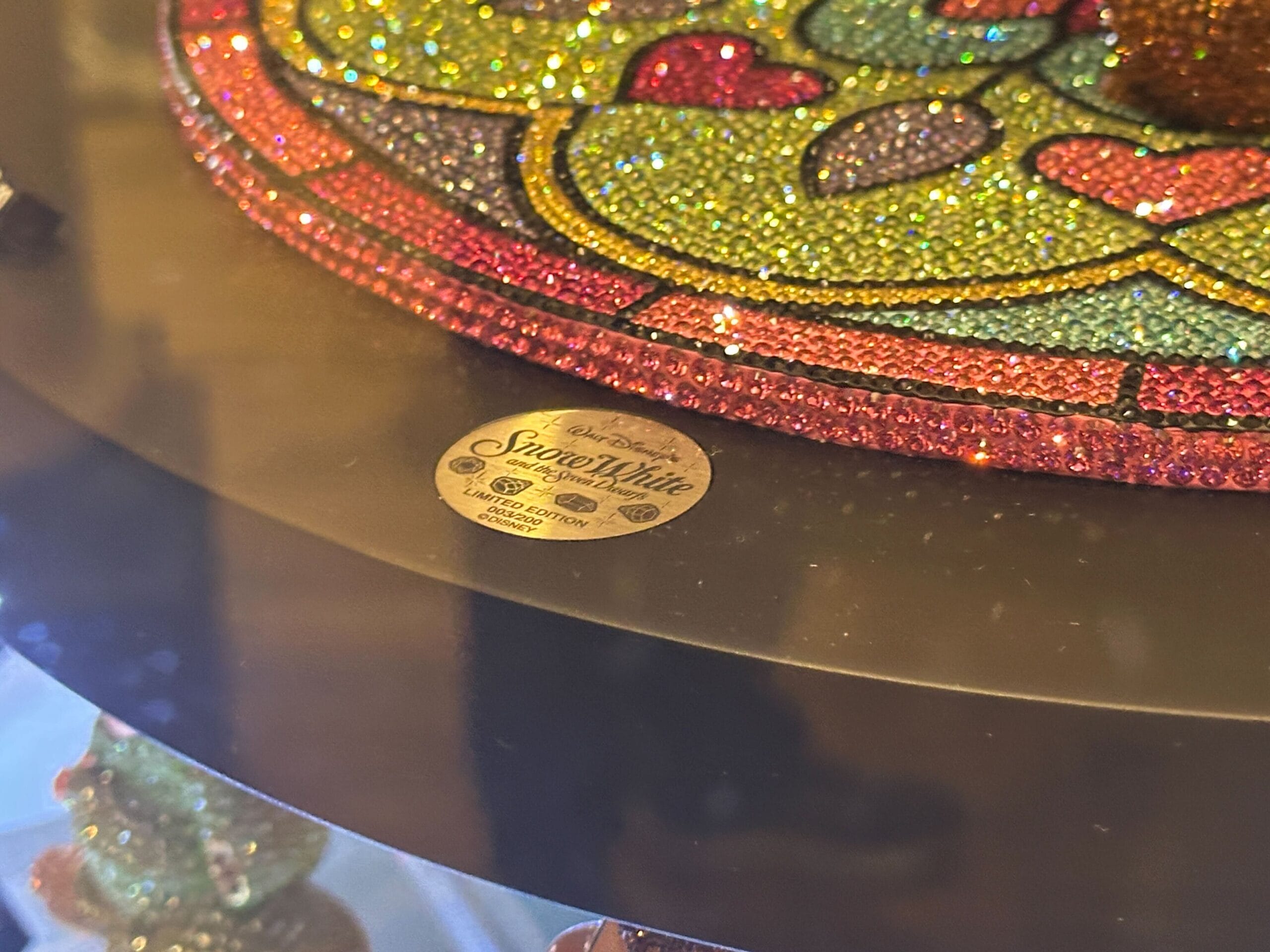Snow White Swarovski Crystal Figure certification seal.