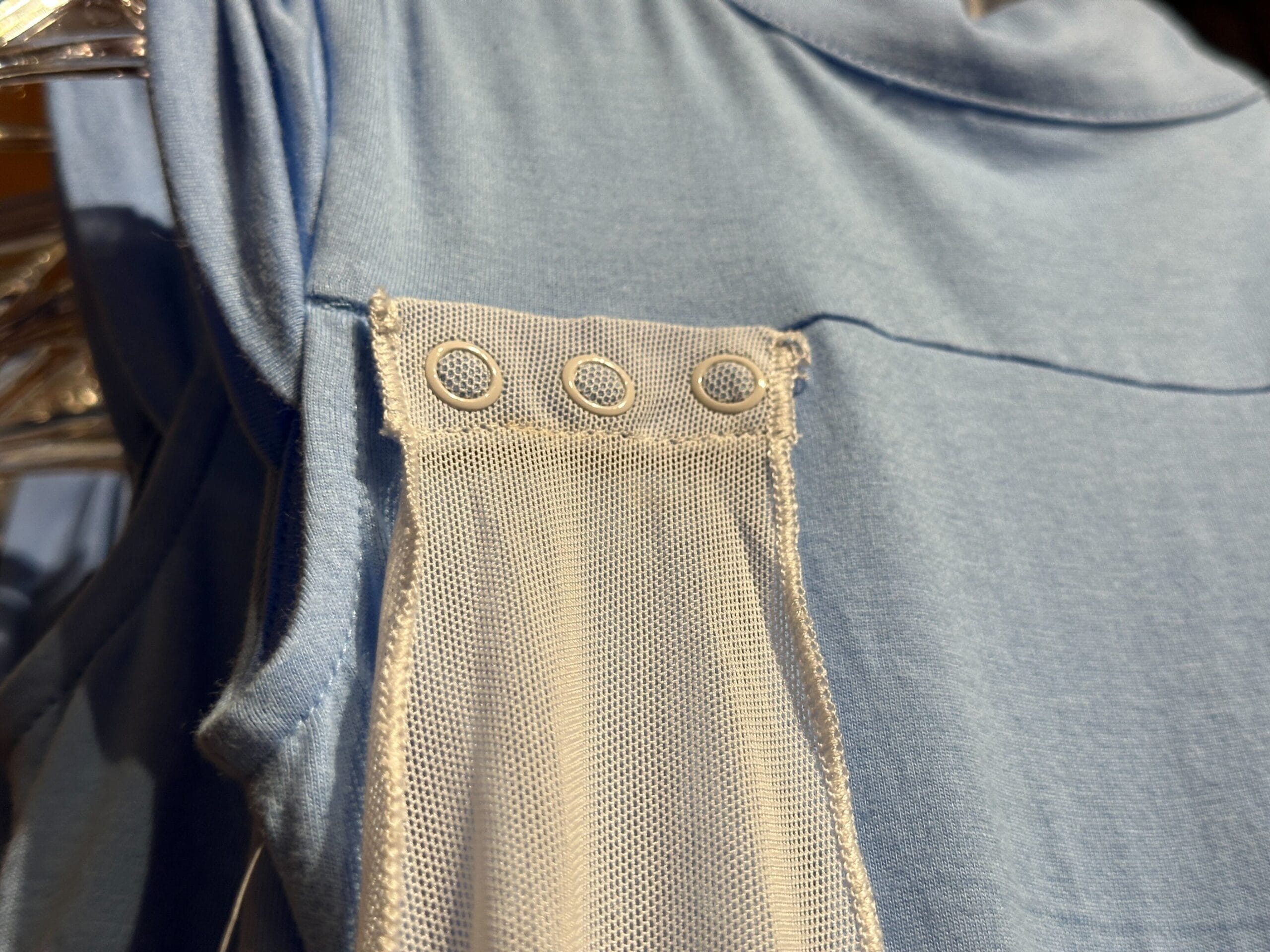 Close-up of the back of the Youth 'Frozen 2' Elsa Dress.