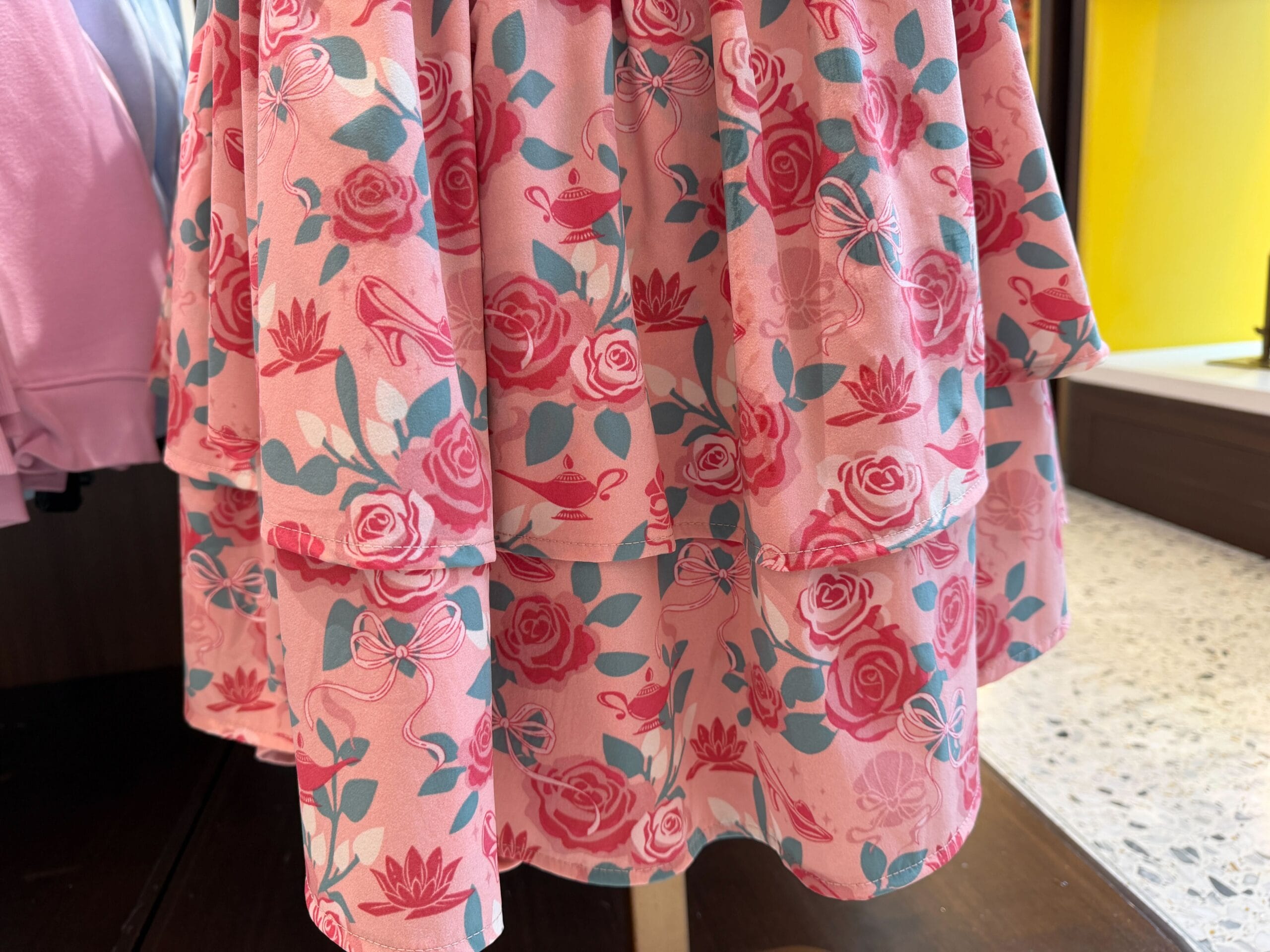 Close-up of skirt of Disney Princess Athletic Dress.