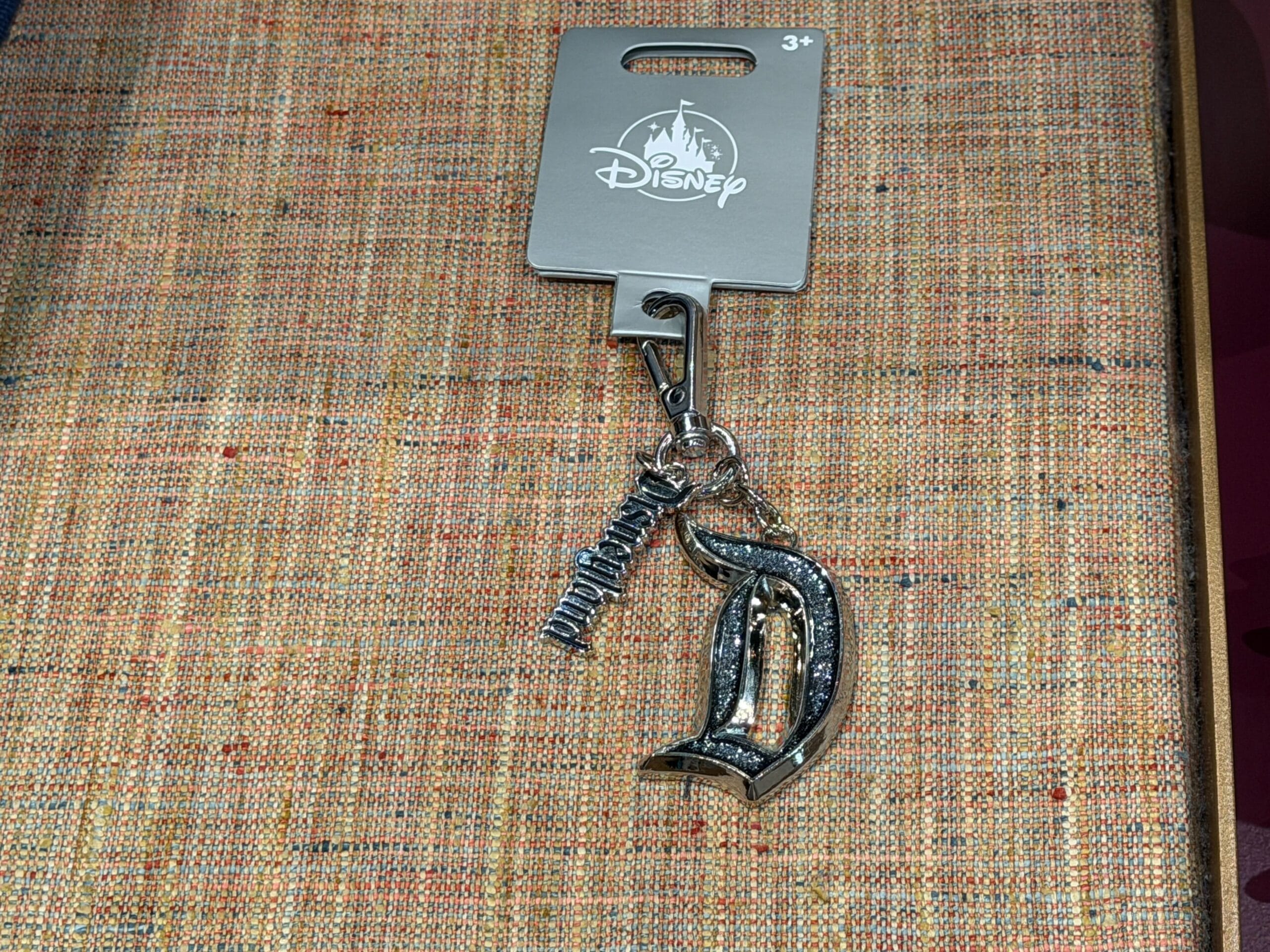 Silver Disneyland "D" keychain