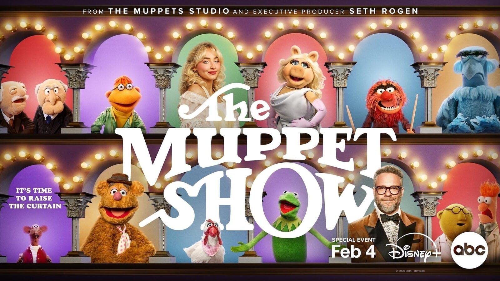 Gráfico promocional para el especial de The Muppet Show del 4 de febrero