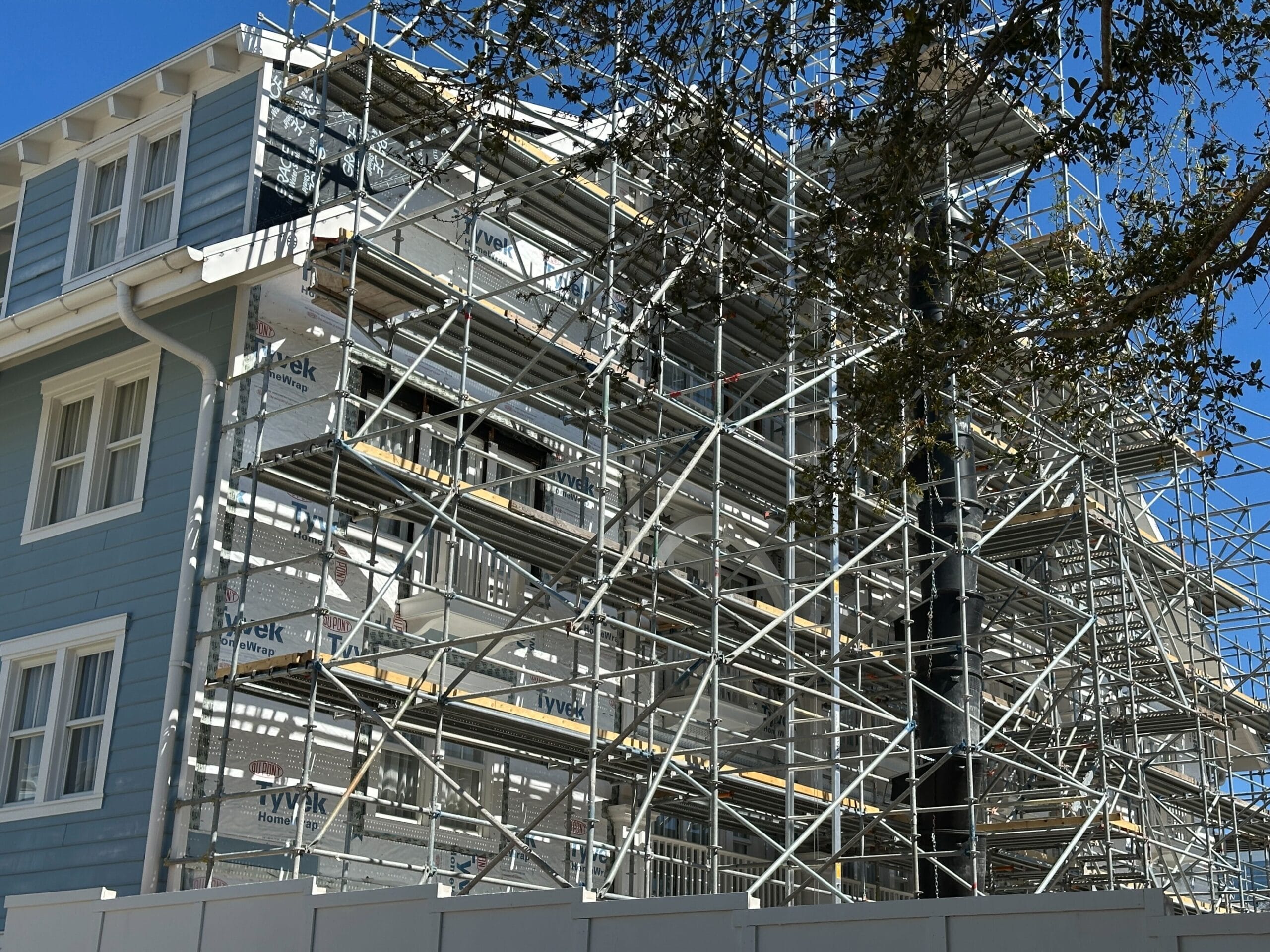 Siding Removed During Disney’s Beach Club Resort Refurbishment