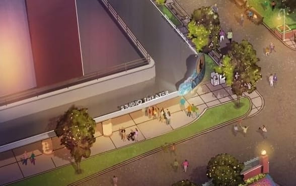 Studio Theater concept art for Animation Courtyard at Disney's Hollywood Studios