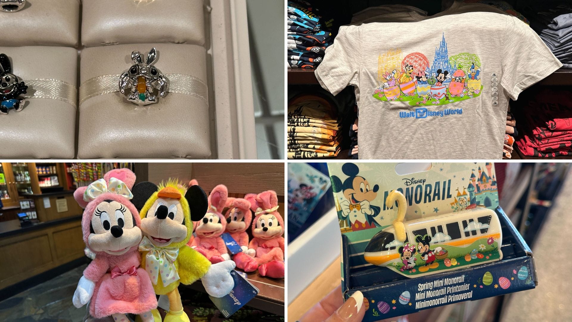 Collage of 2026 Easter merchandise at Walt Disney World