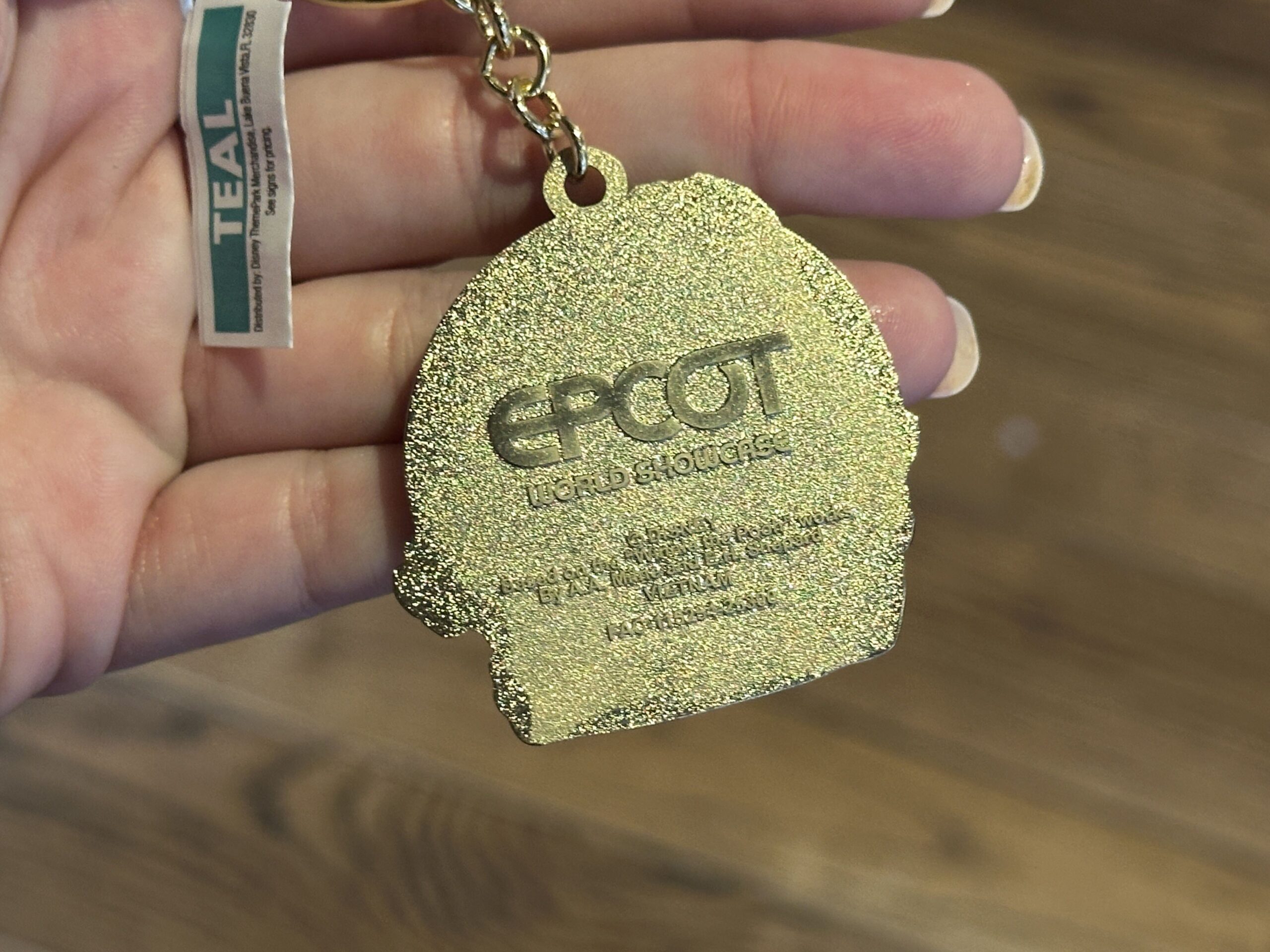 UK Pavilion Winnie the Pooh Keychain.