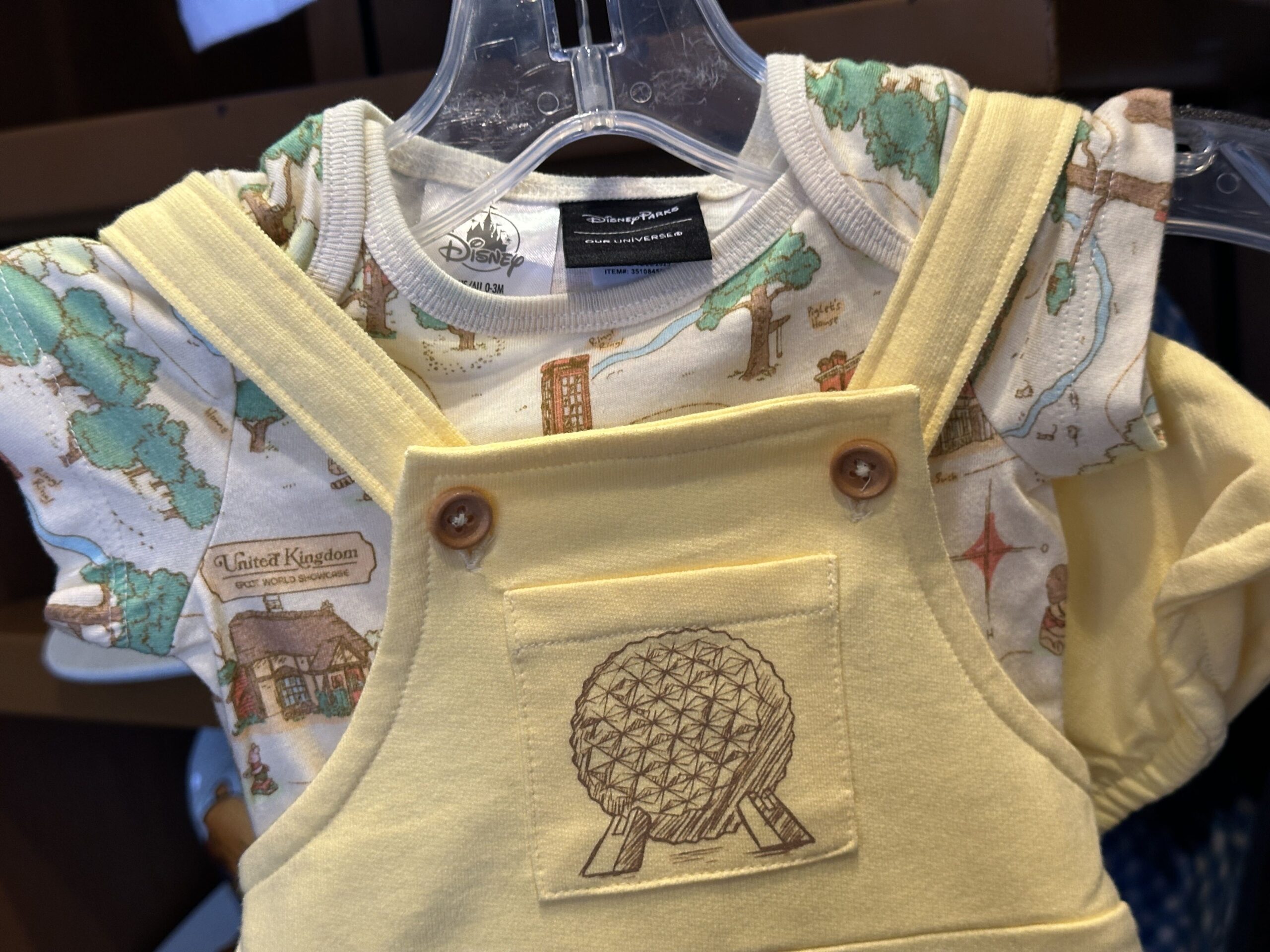 UK Pavilion Winnie the Pooh Baby Onesie.