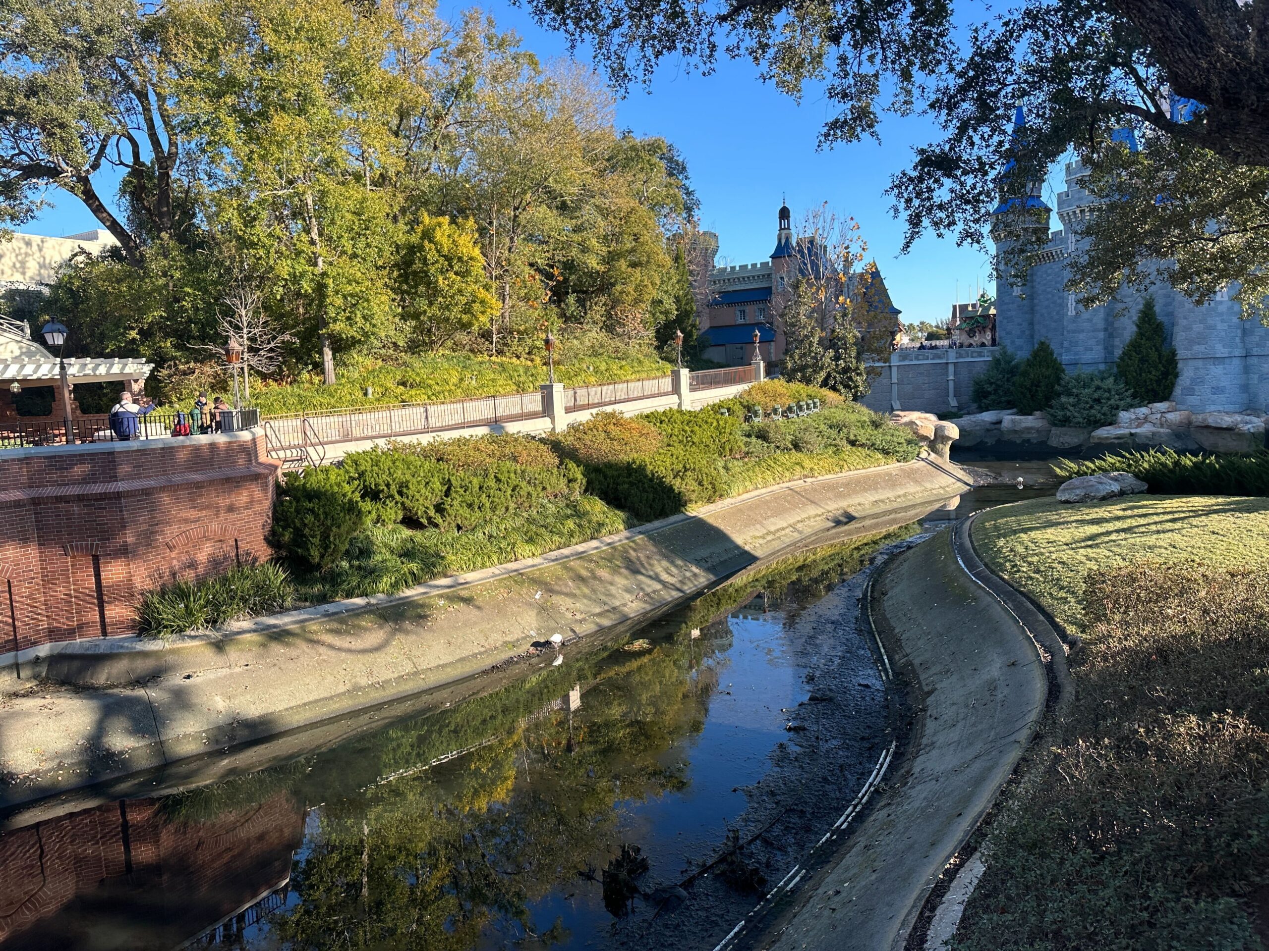 Cinderella Castle Moat Drained, Repainting Continues at Magic Kingdom