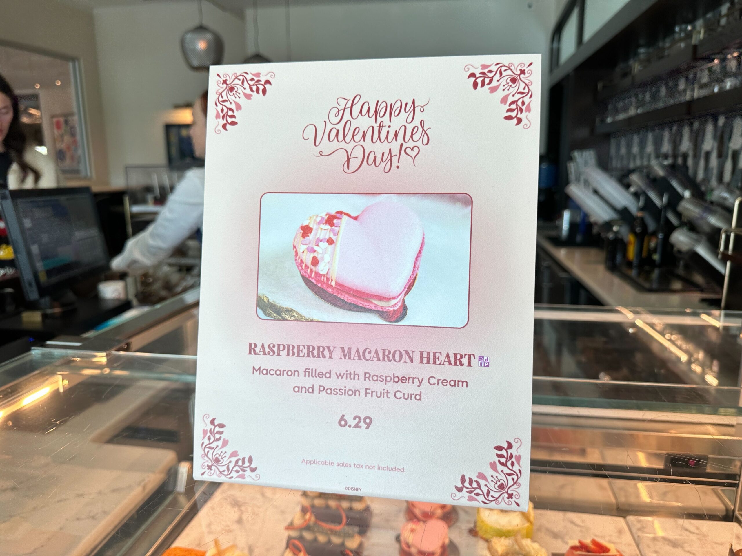 A Raspberry Macaron Heart is available at Disney World for Valentine's Day offerings.
