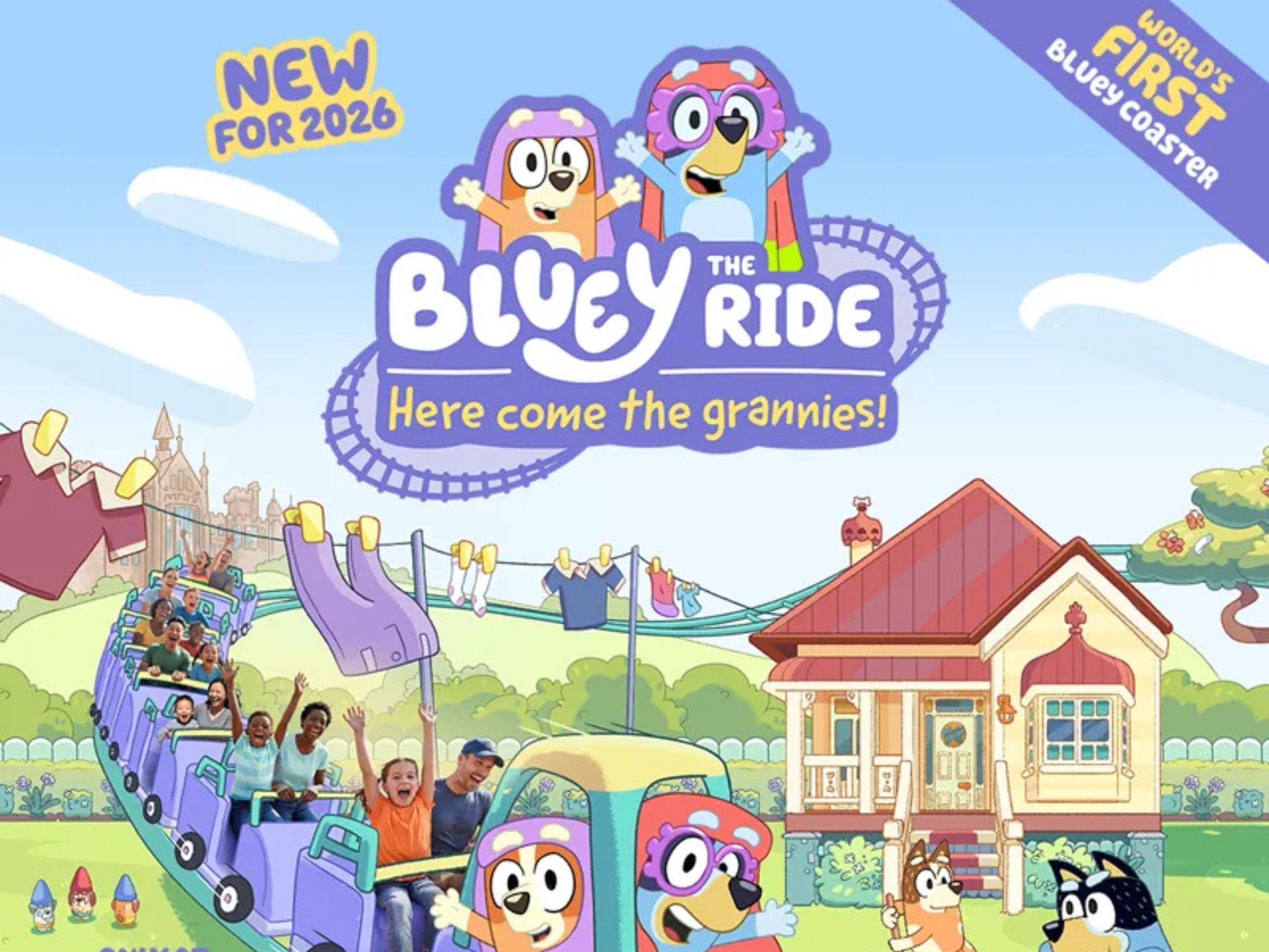 Here Come the Grannies! World's First 'Bluey' Coaster Opening This ...