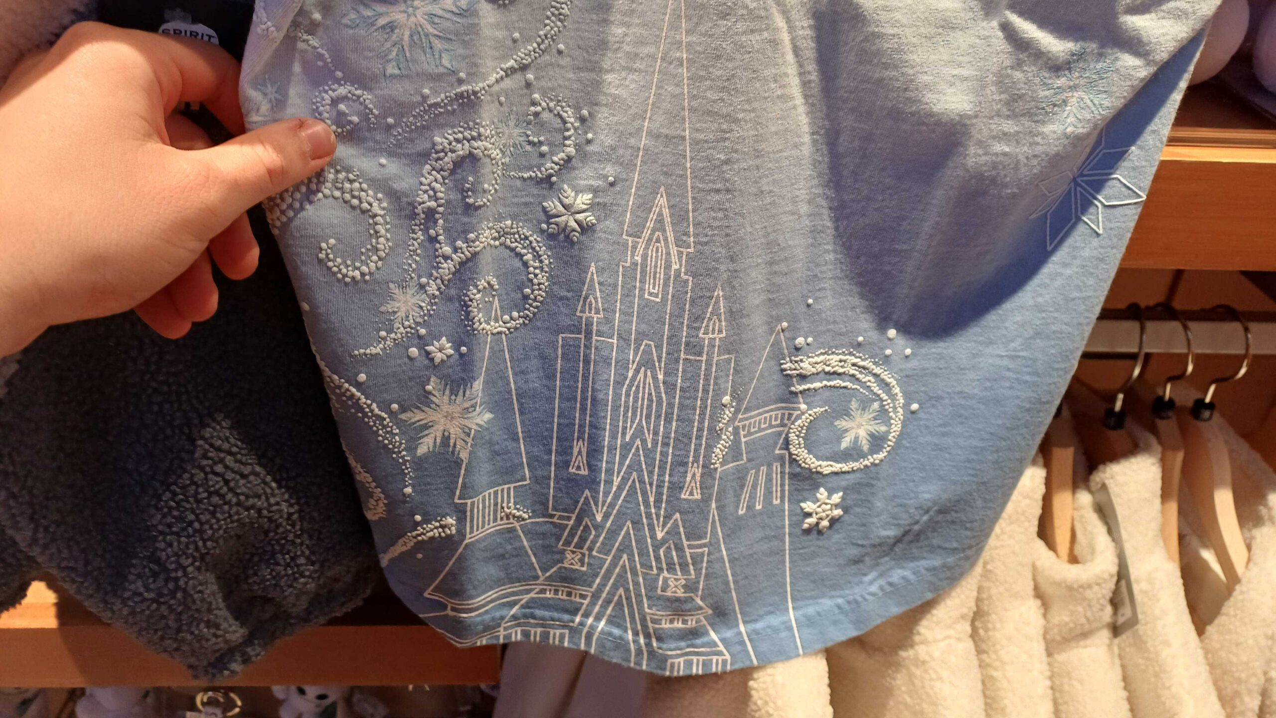 On the front is a pair of sihlouettes, Anna and Elsa, touching foreheads above a white snowflake and the Disneyland Paris wordmark.
