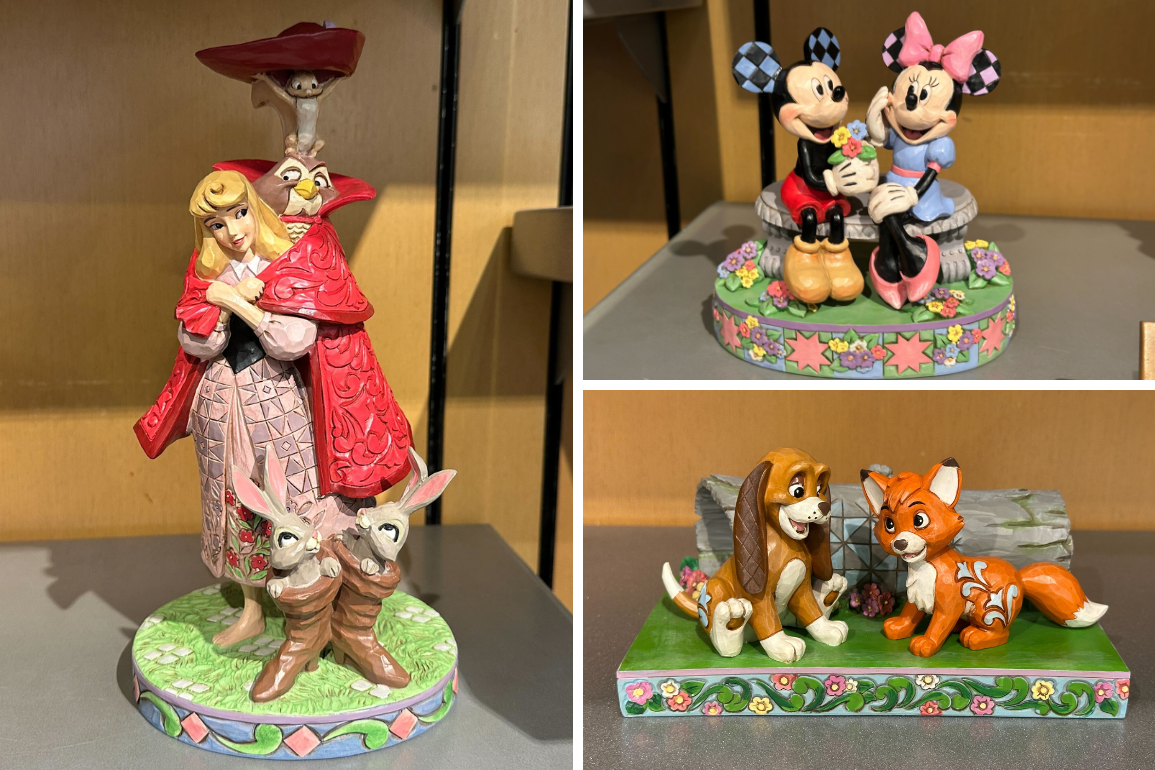 Mickey & Minnie, Briar Rose, and 'The Fox and the Hound' Figurines