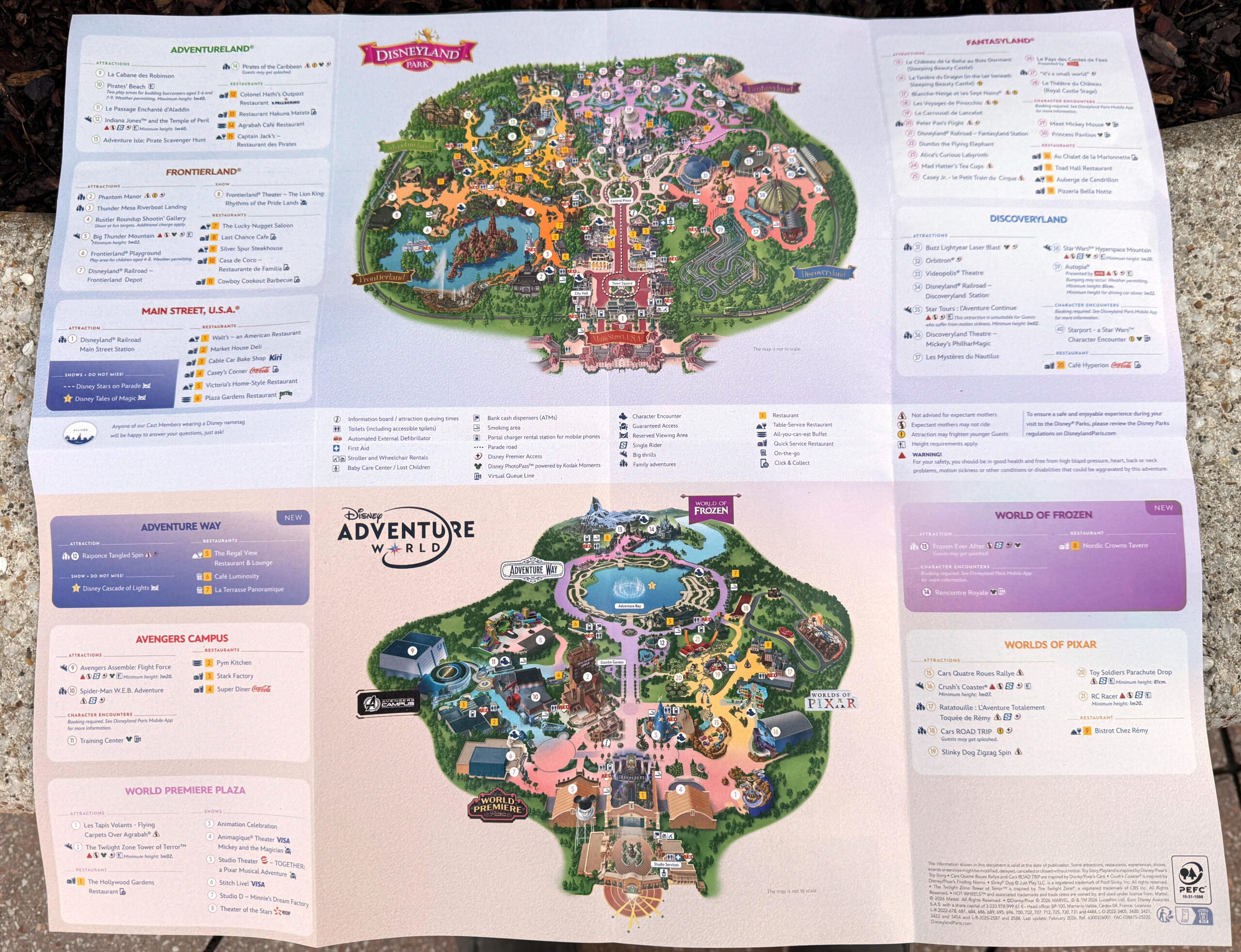 First Look at New Guidemap for Disneyland Paris Featuring Disney Adventure World
