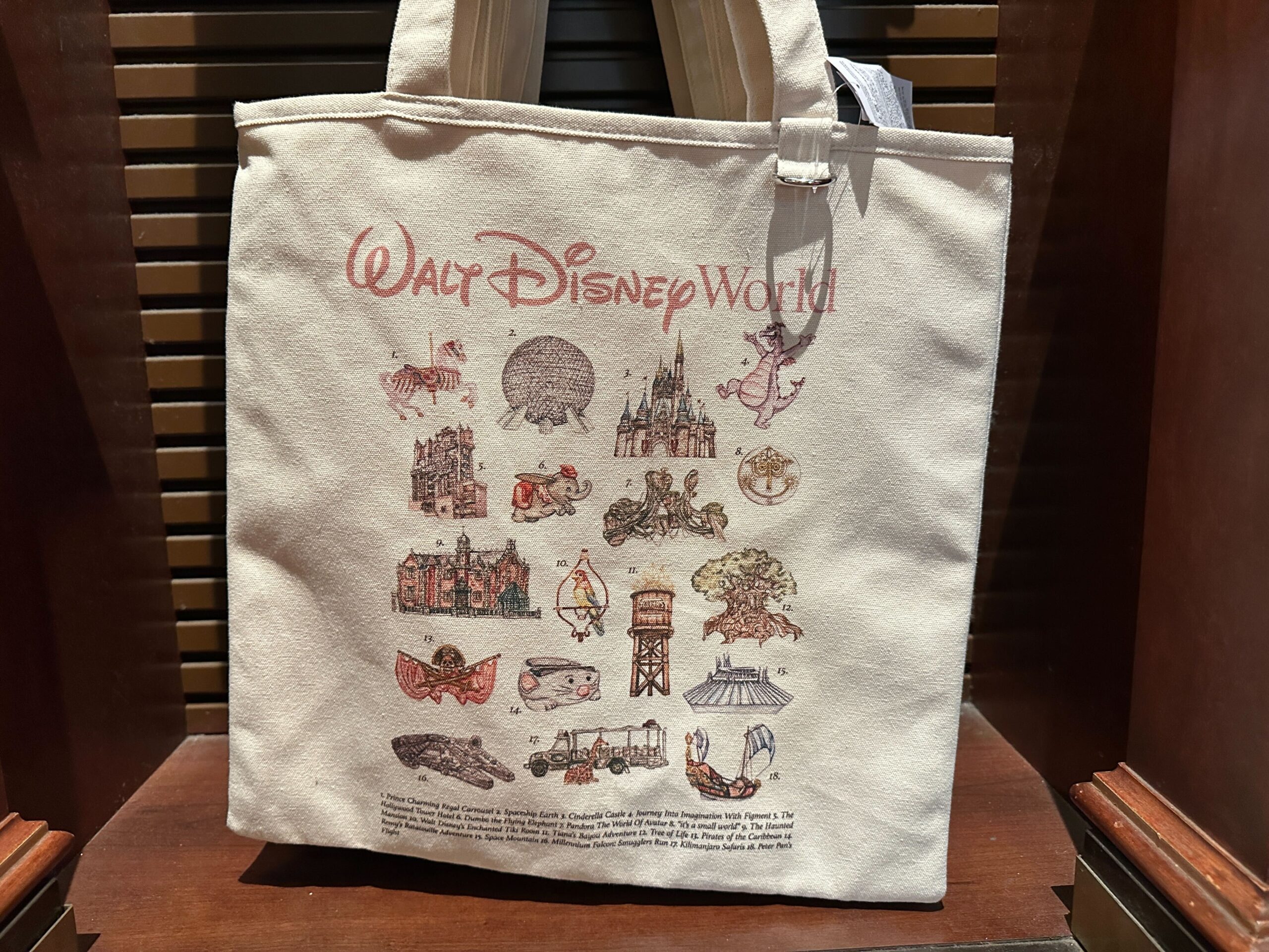 Walt Disney World Attractions Sketch Tote