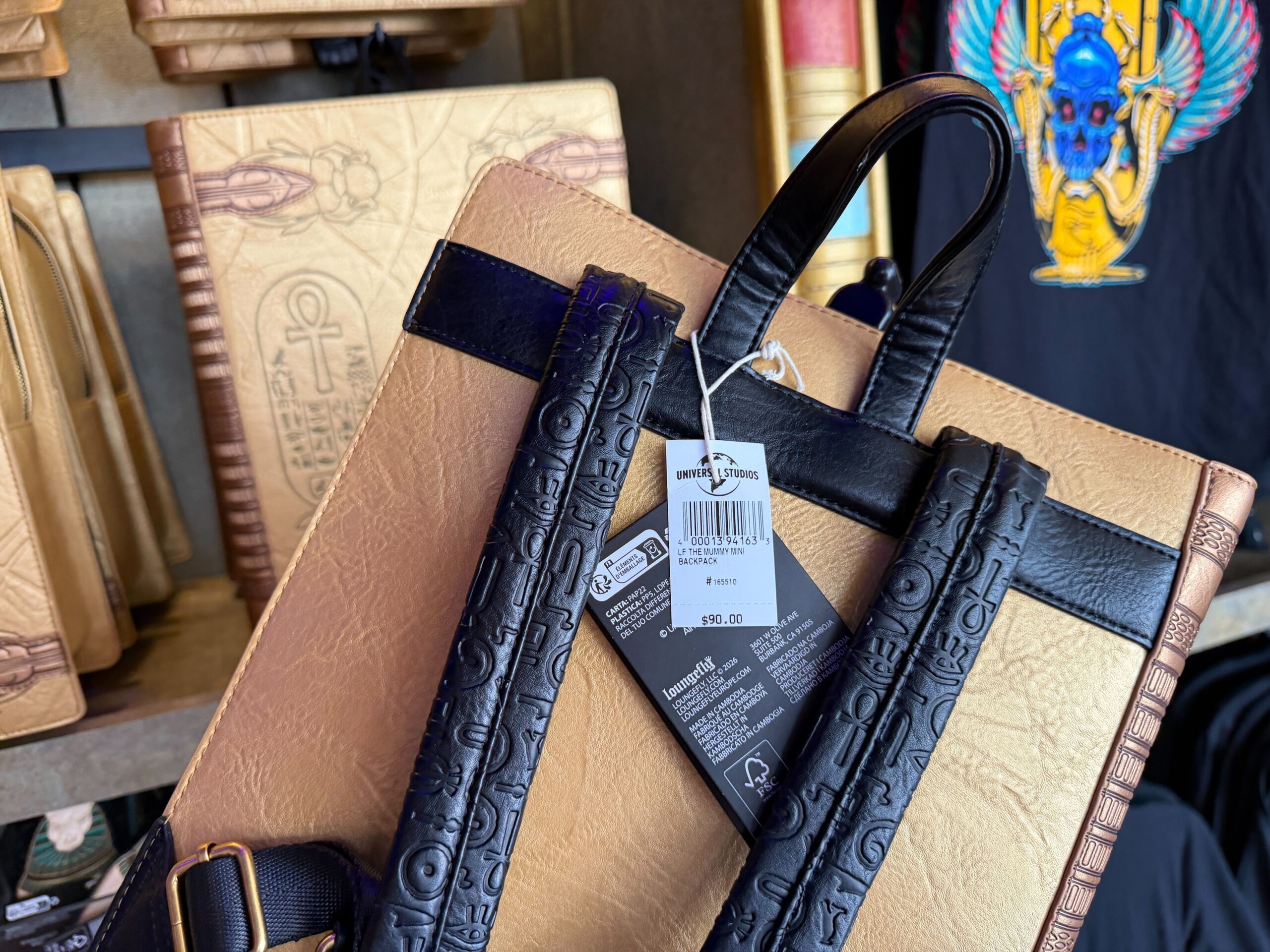 'The Mummy' Loungefly Golden Book of Amun-Ra backpack at Universal Studios Florida