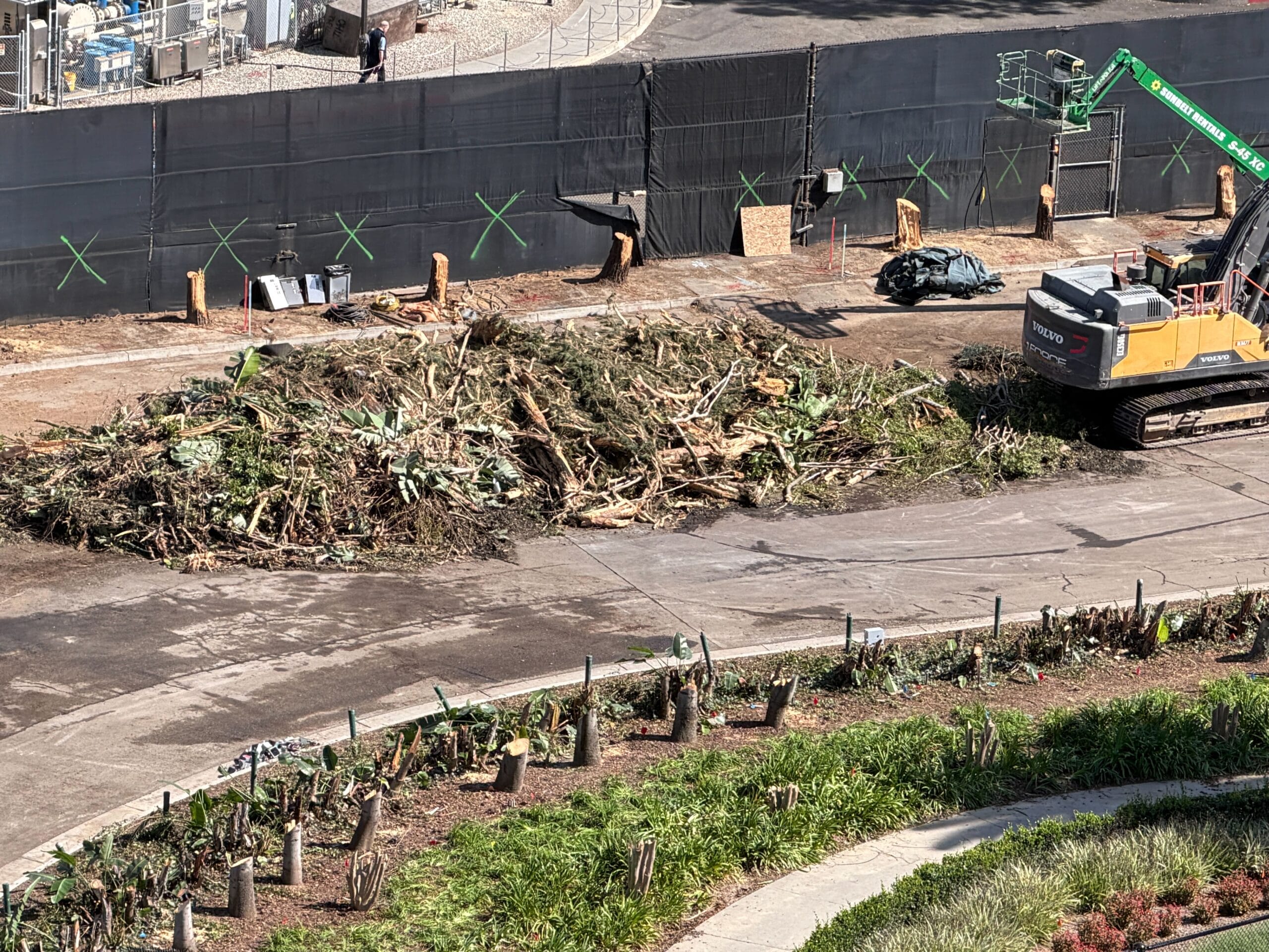 Construction site progress on the Coco boat ride at Disney California Adventure in Disneyland Resort