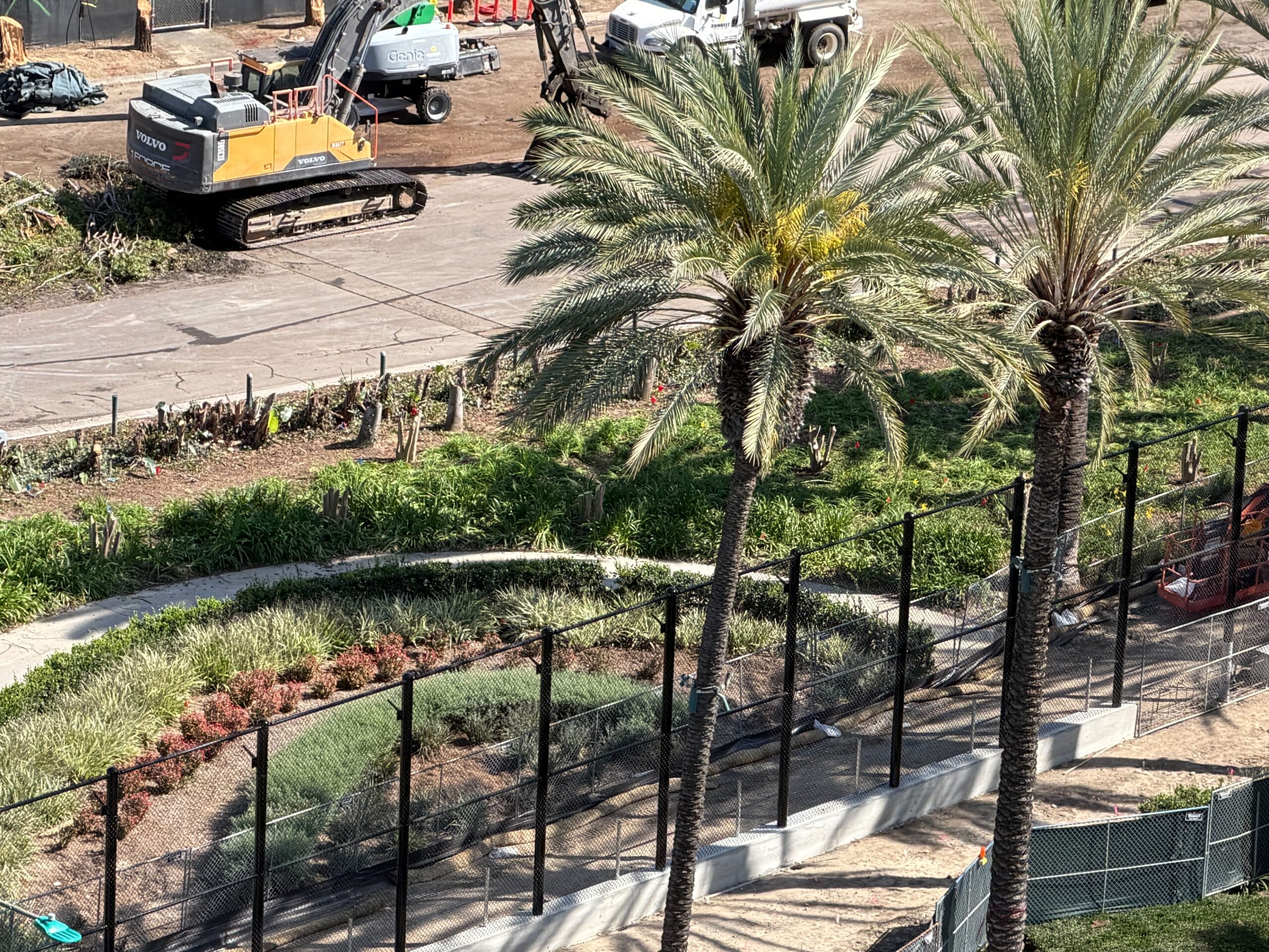 Construction site progress on the Coco boat ride at Disney California Adventure in Disneyland Resort