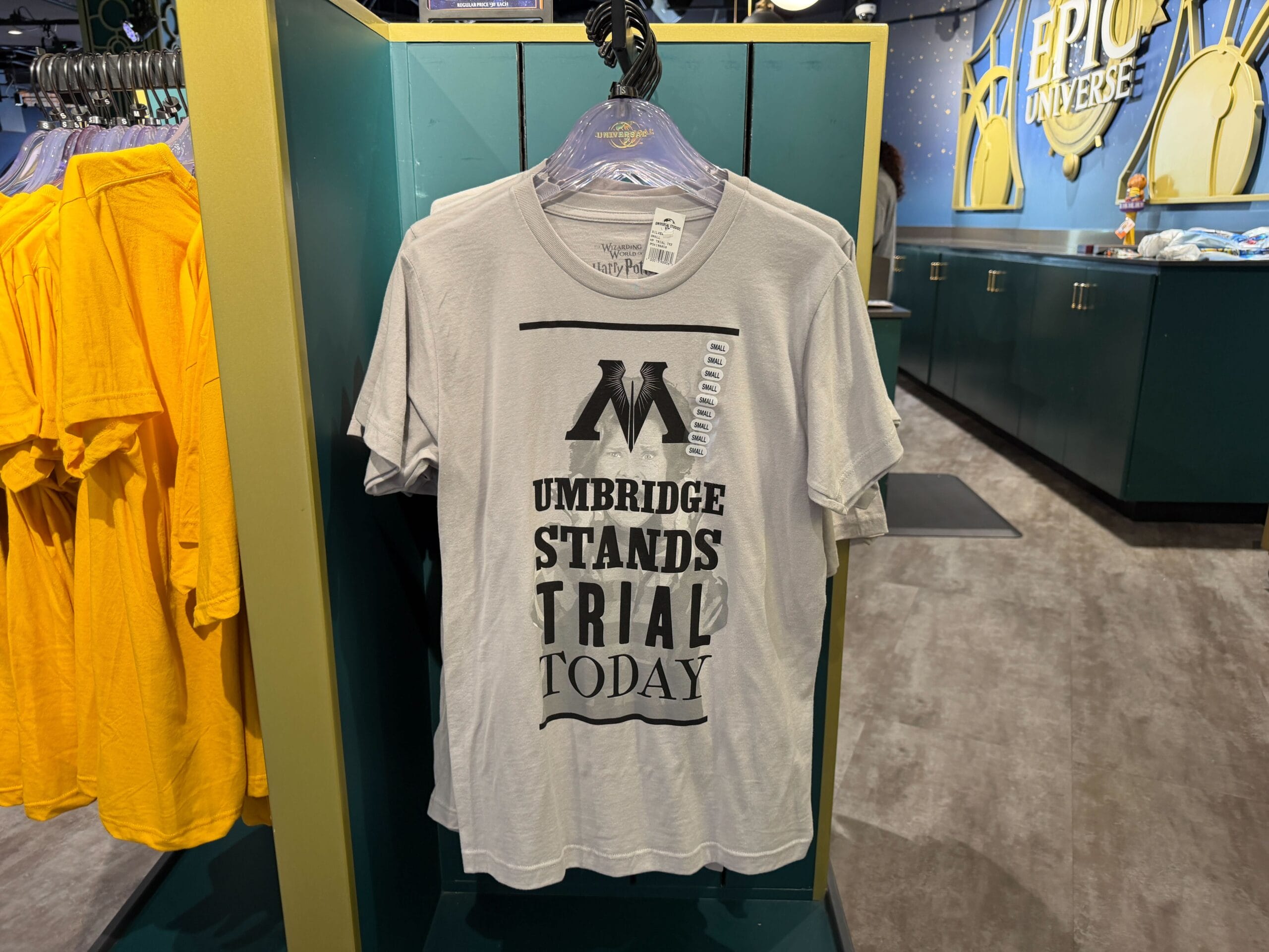 Epic Universe t-shirt refresh at the CityWalk Epic Universe Preview Center shop.