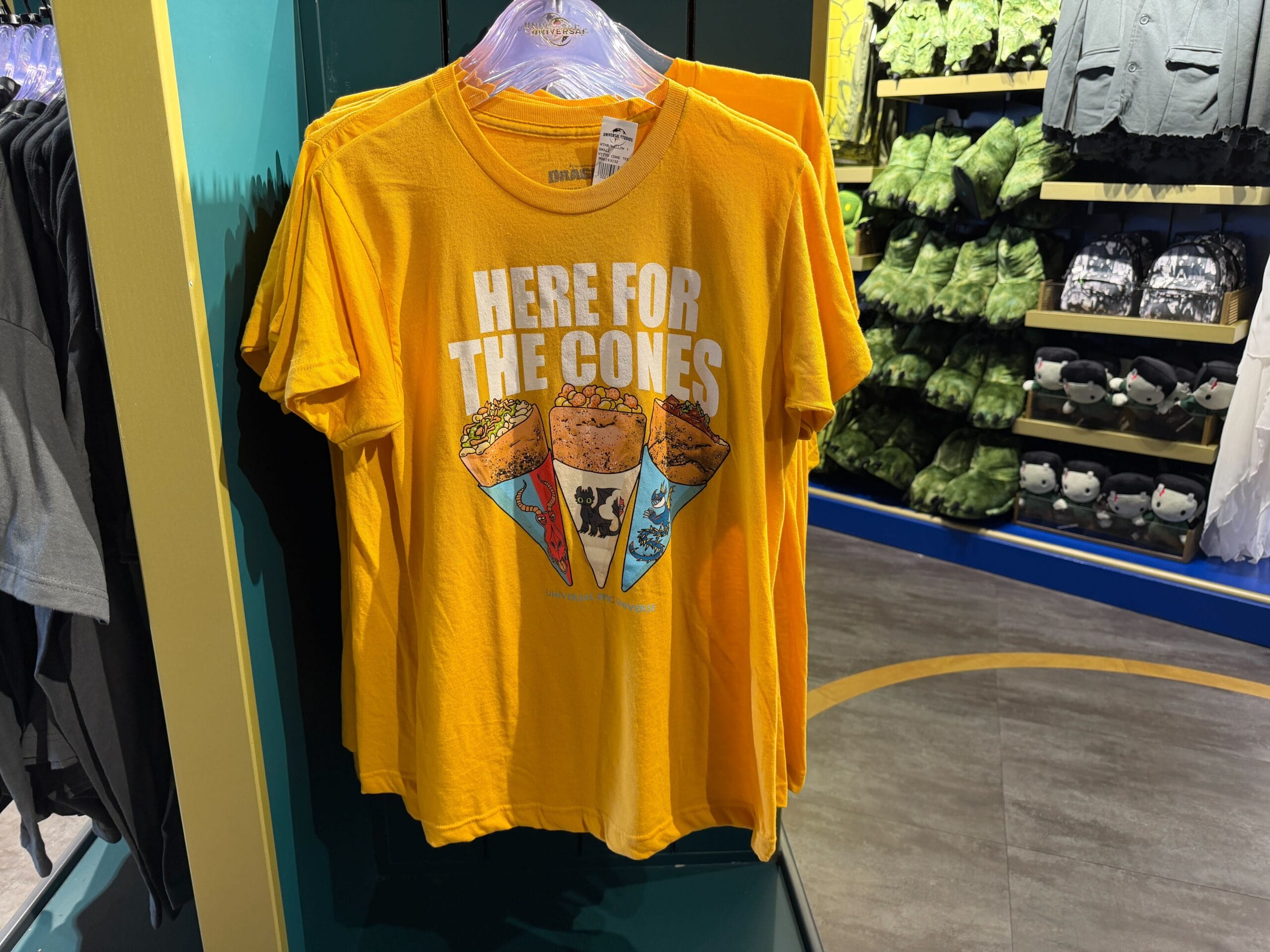Epic Universe t-shirt refresh at the CityWalk Epic Universe Preview Center shop.