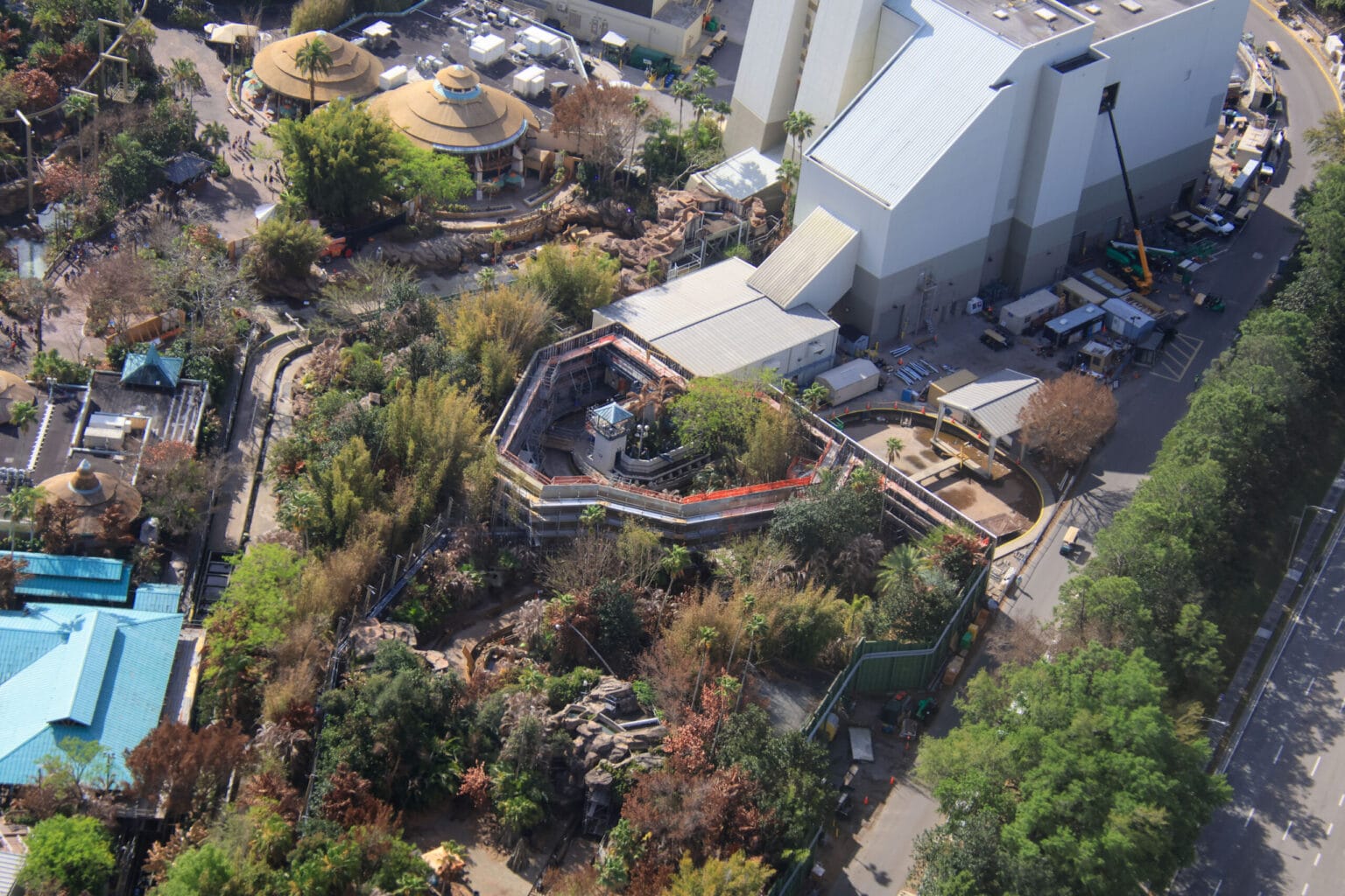 Jurassic Park River Adventure Replaces Old Track, Aerial Photos Show ...