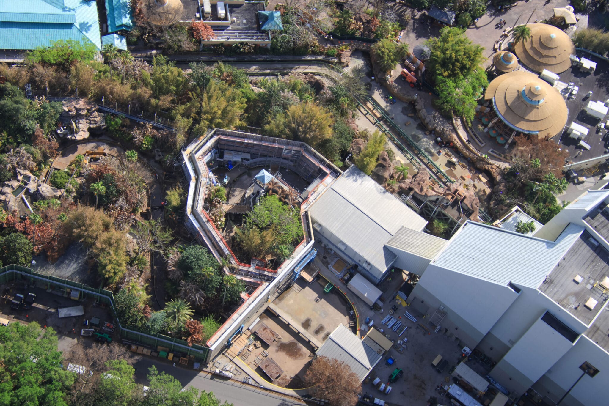 Jurassic Park River Adventure Replaces Old Track, Aerial Photos Show ...