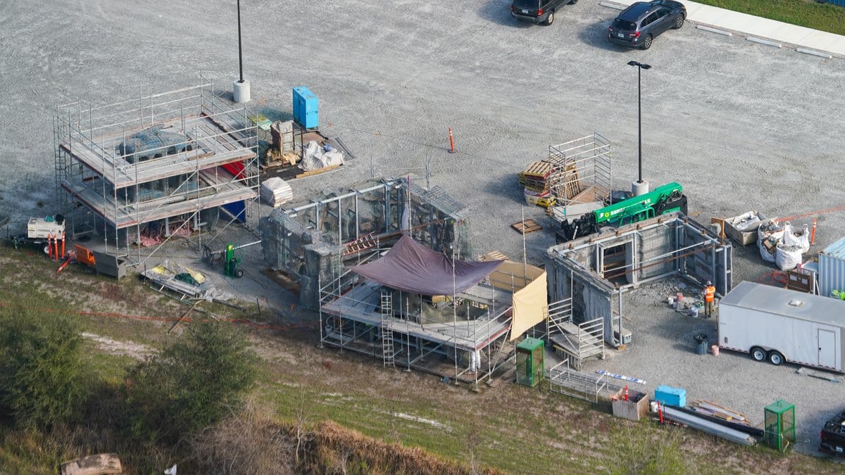 Aerial photos of Tropical Americas construction in Disney's Animal Kingdom in Walt Disney World