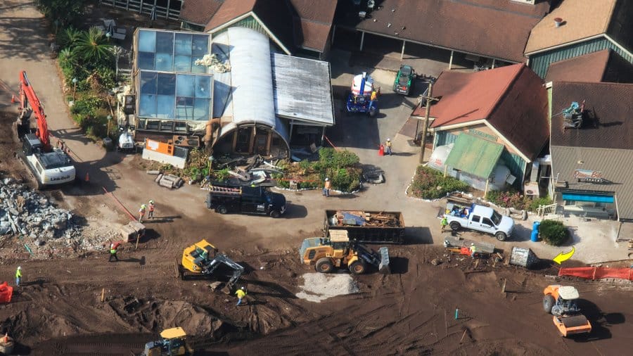 Aerial photos of Tropical Americas construction in Disney's Animal Kingdom in Walt Disney World