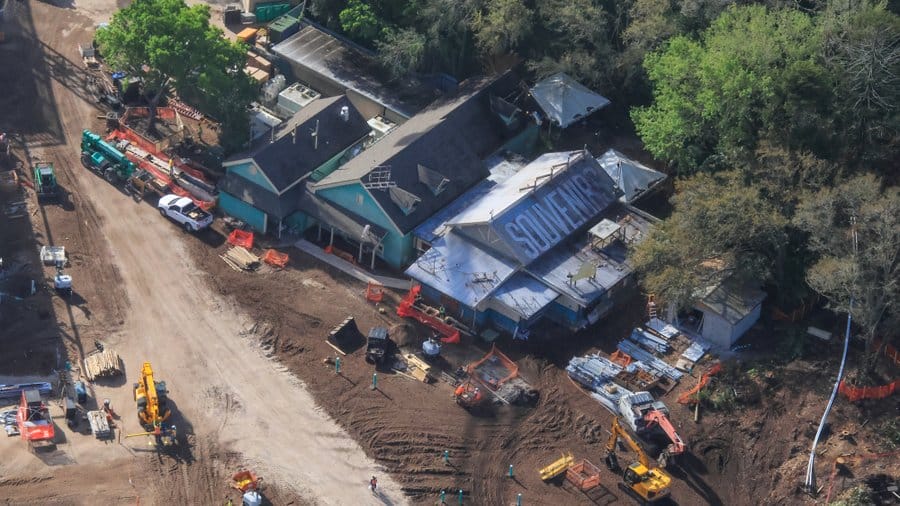 Aerial photos of Tropical Americas construction in Disney's Animal Kingdom in Walt Disney World