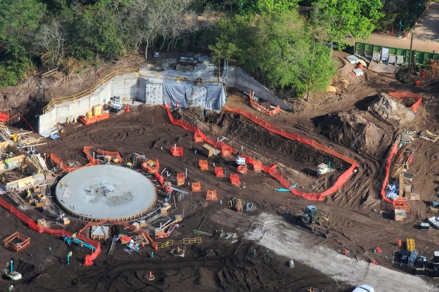 Aerial photos of Tropical Americas construction in Disney's Animal Kingdom in Walt Disney World