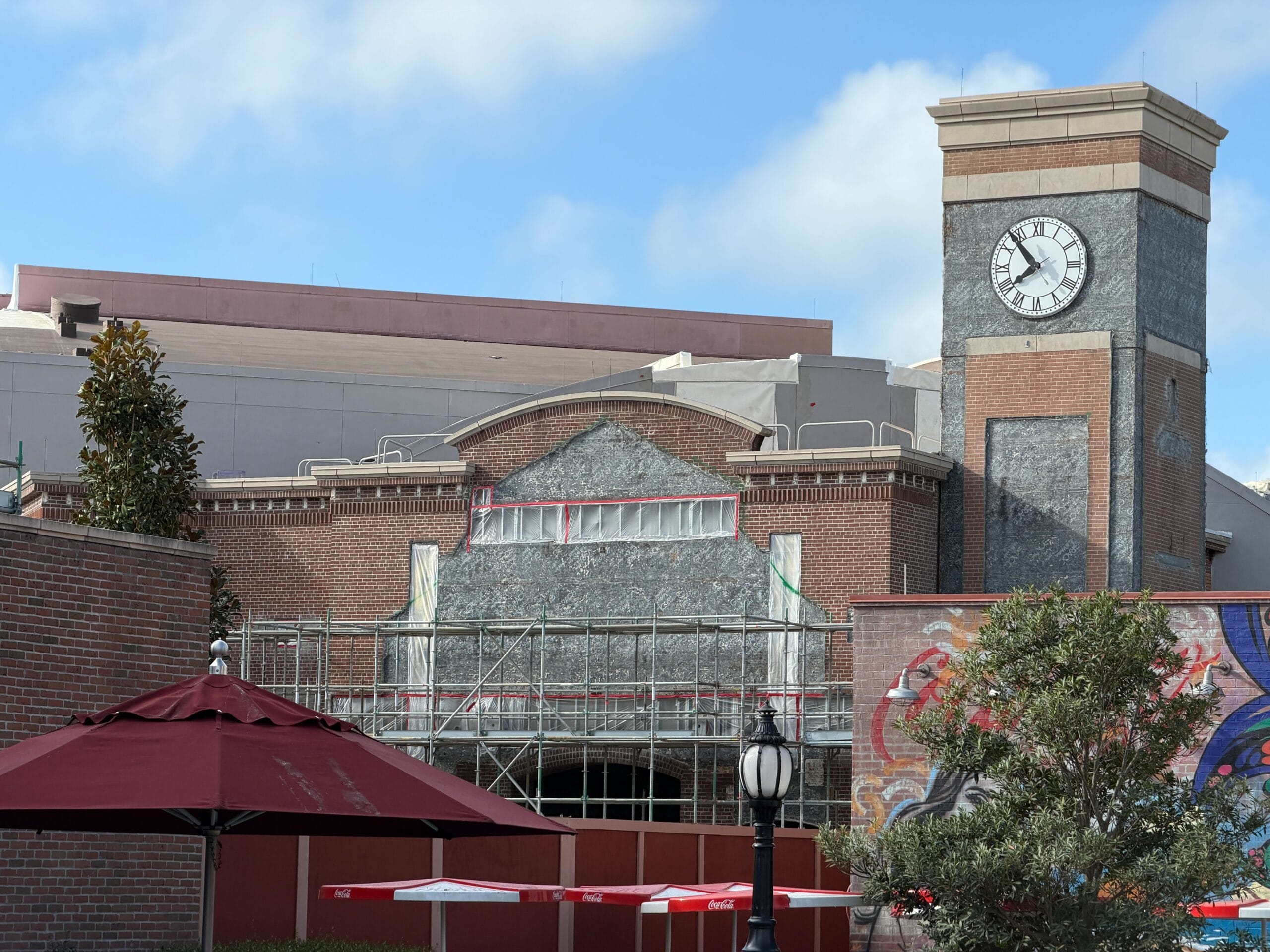 Demolition work throughout Muppets Courtyard