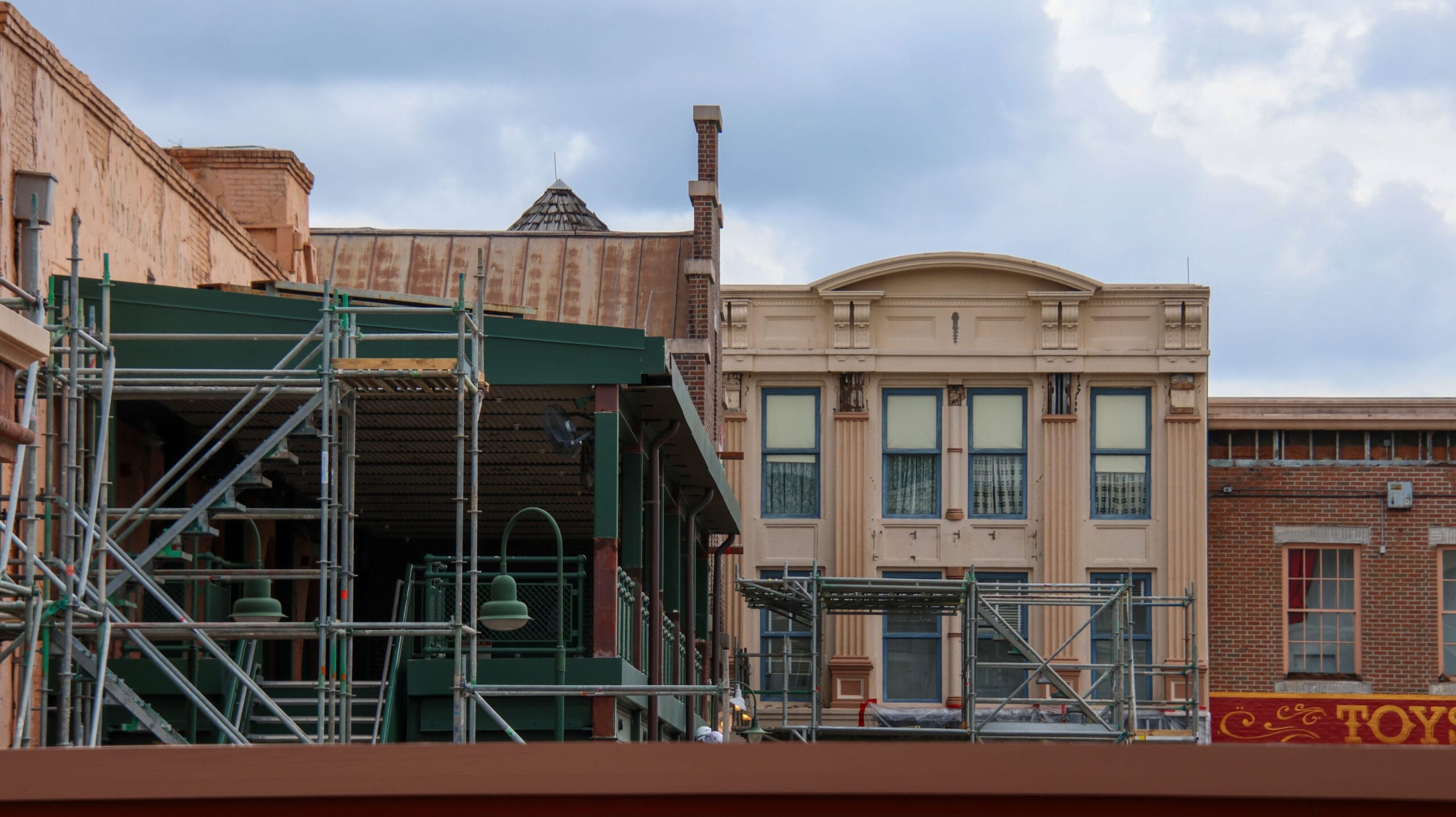 Demolition work throughout Muppets Courtyard