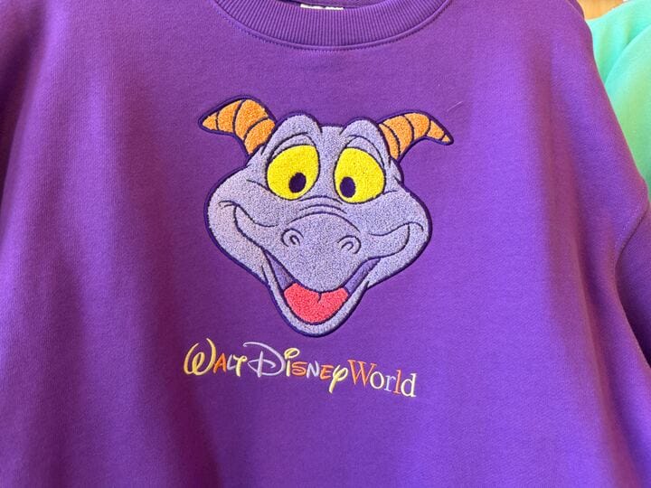 New character-focused Figment sweatshirt at EPCOT 2026