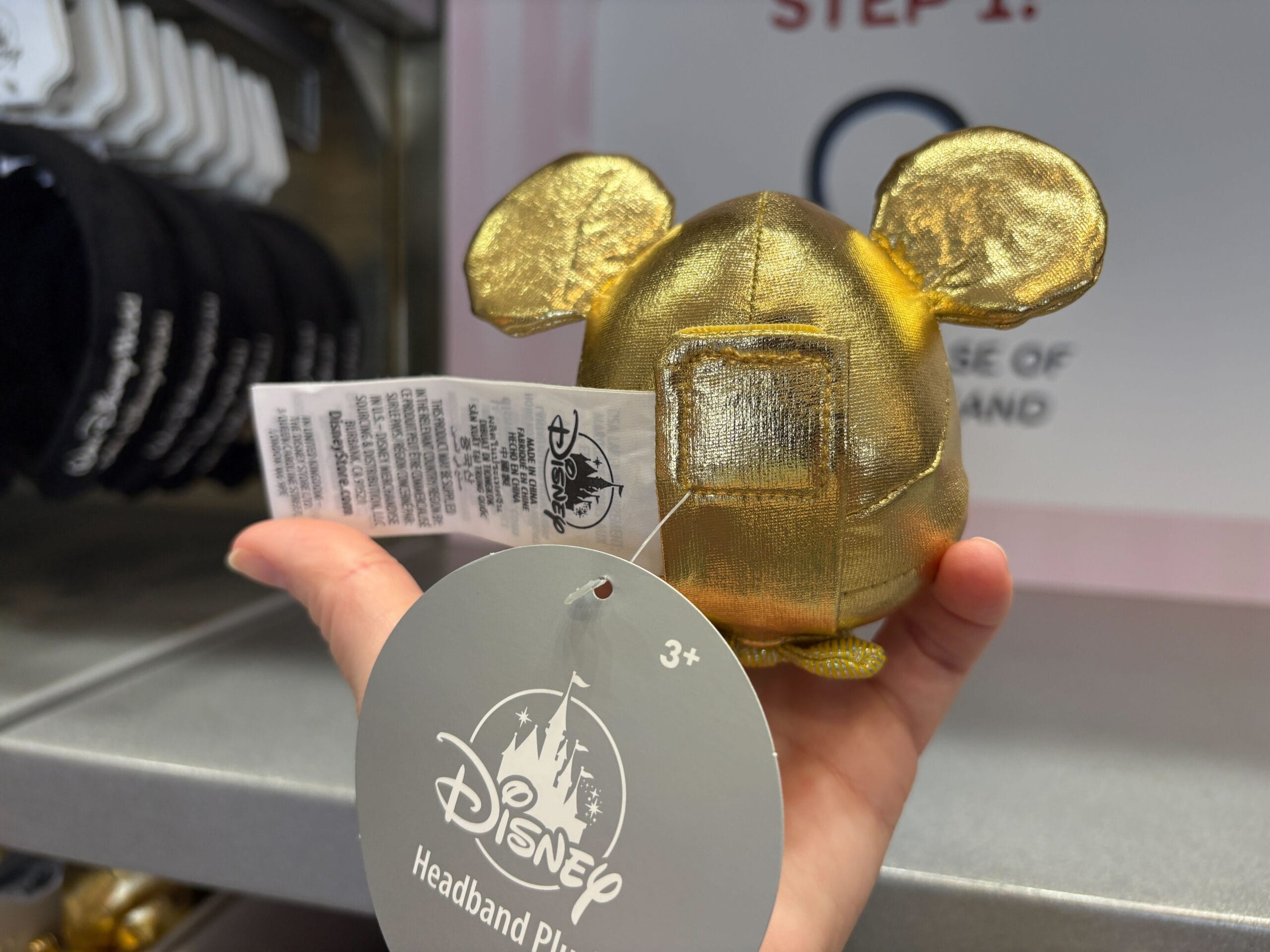 Golden Mickey and Minnie Create Your Own Headband Plush at Disney World