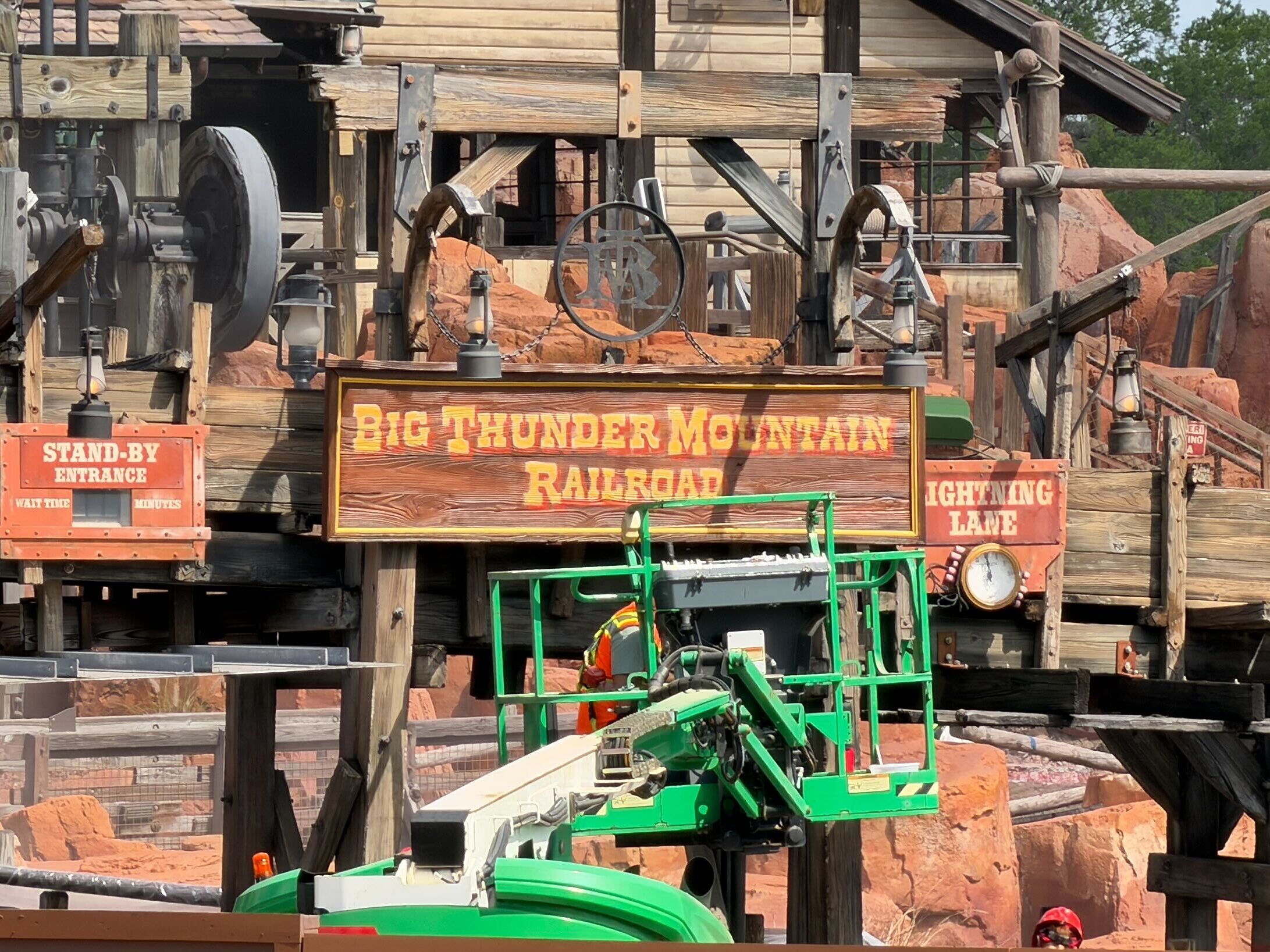 Fresh Big Thunder Mountain Railroad Sign Installed at Walt Disney World
