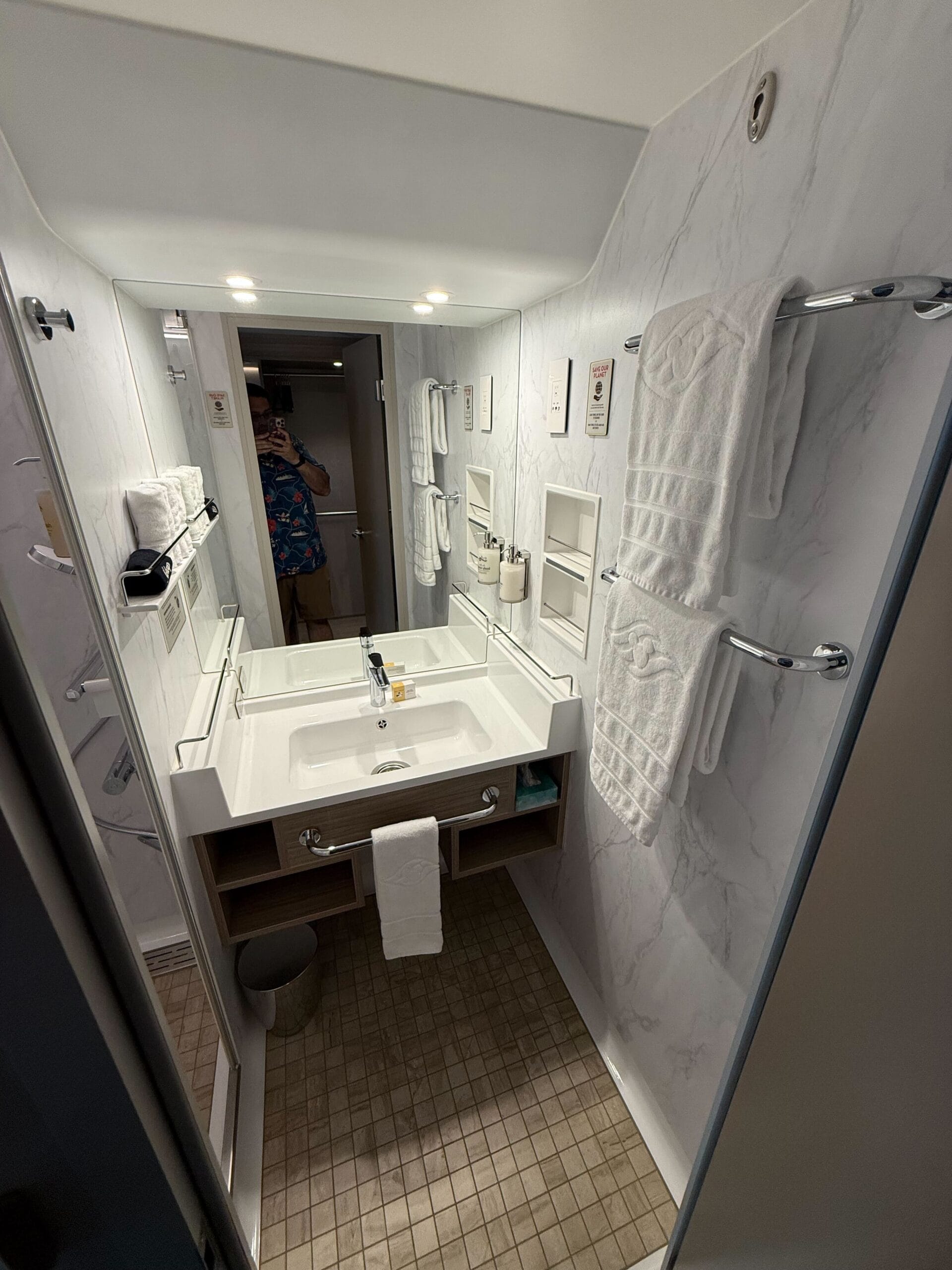 Deluxe Reef View Stateroom with Verandah bathroom