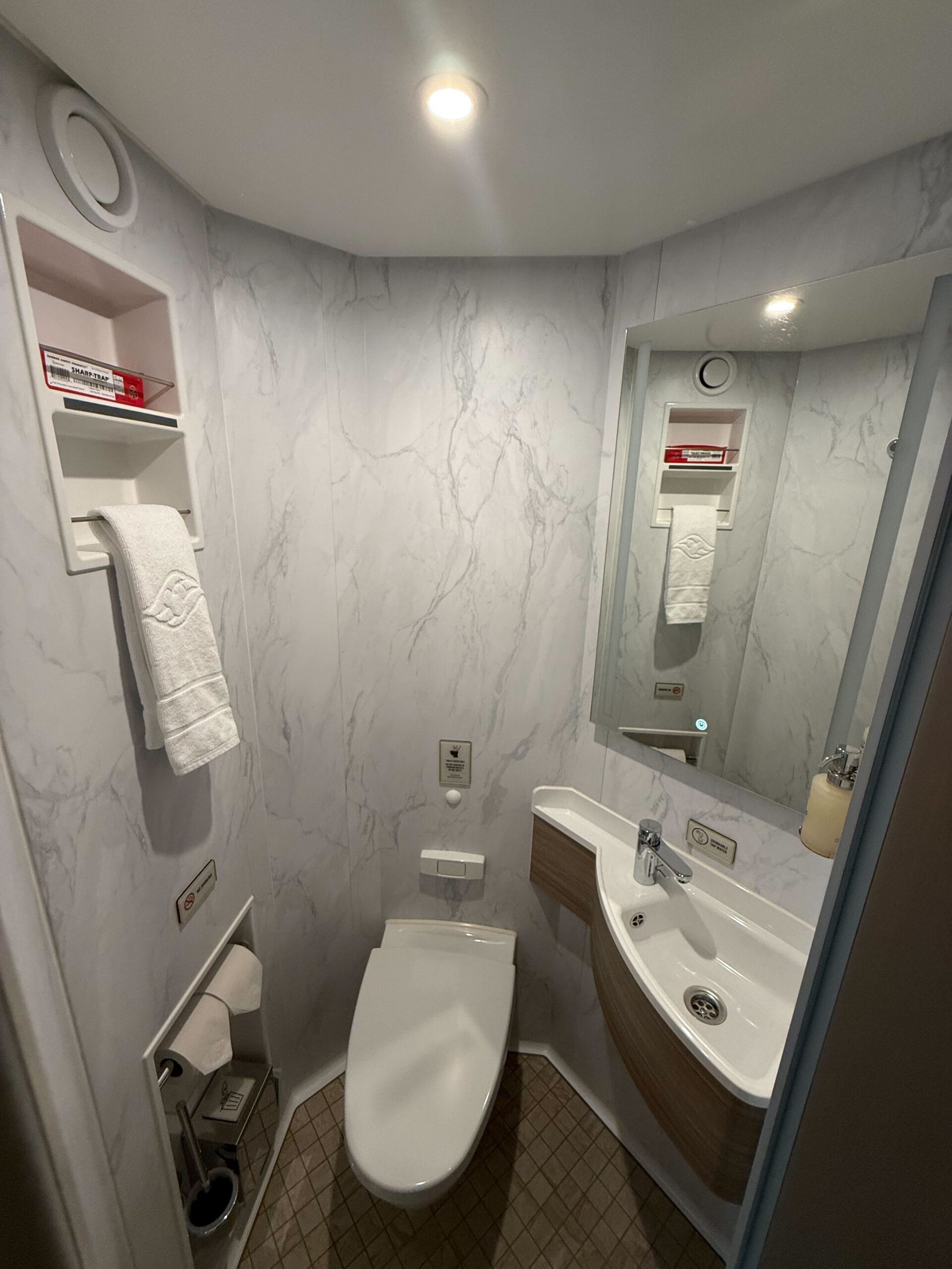 Deluxe Reef View Stateroom with Verandah bathroom