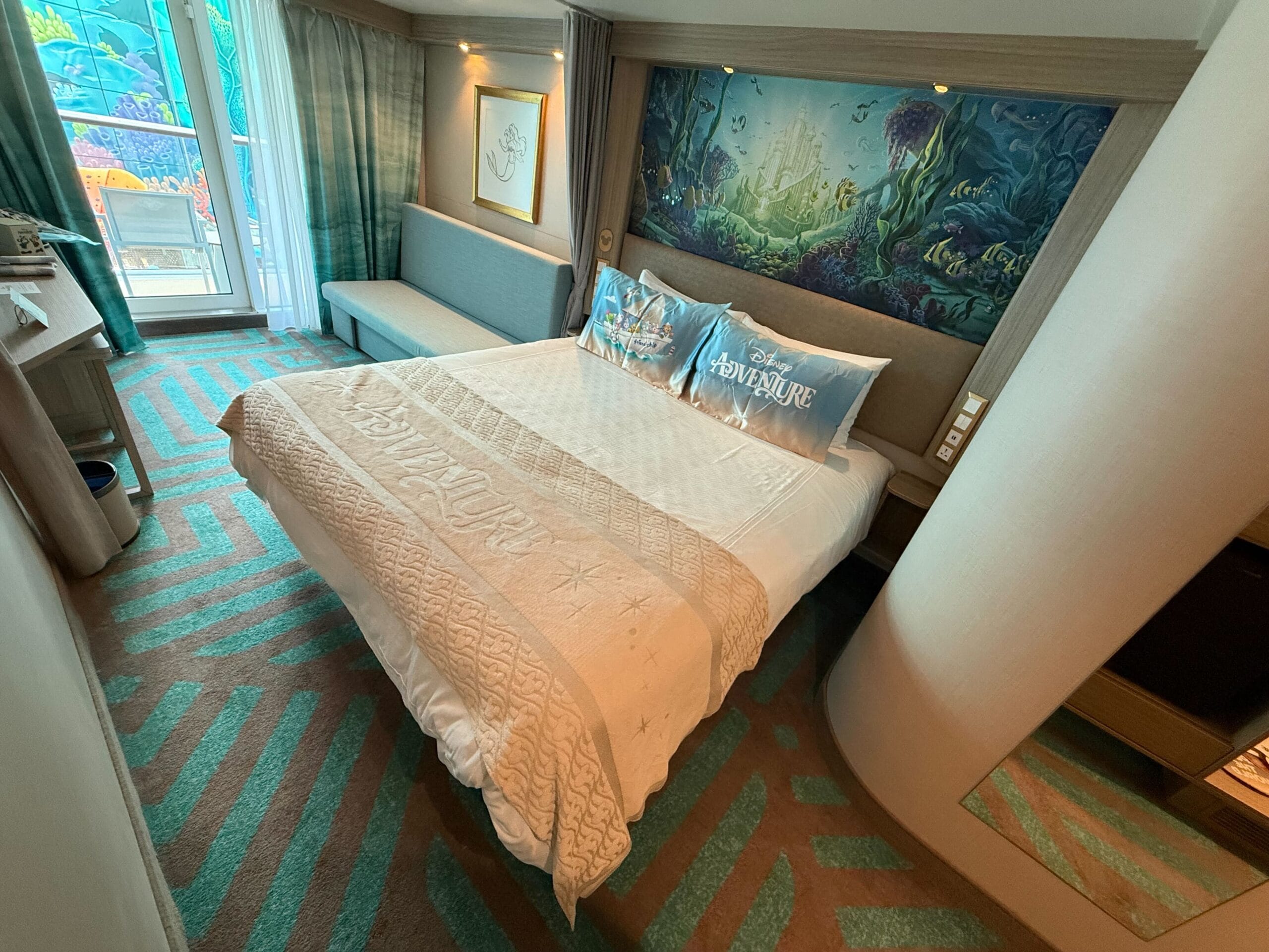 PHOTOS, VIDEO: Tour a Deluxe Reef View Stateroom with Verandah on the Disney Adventure cover art