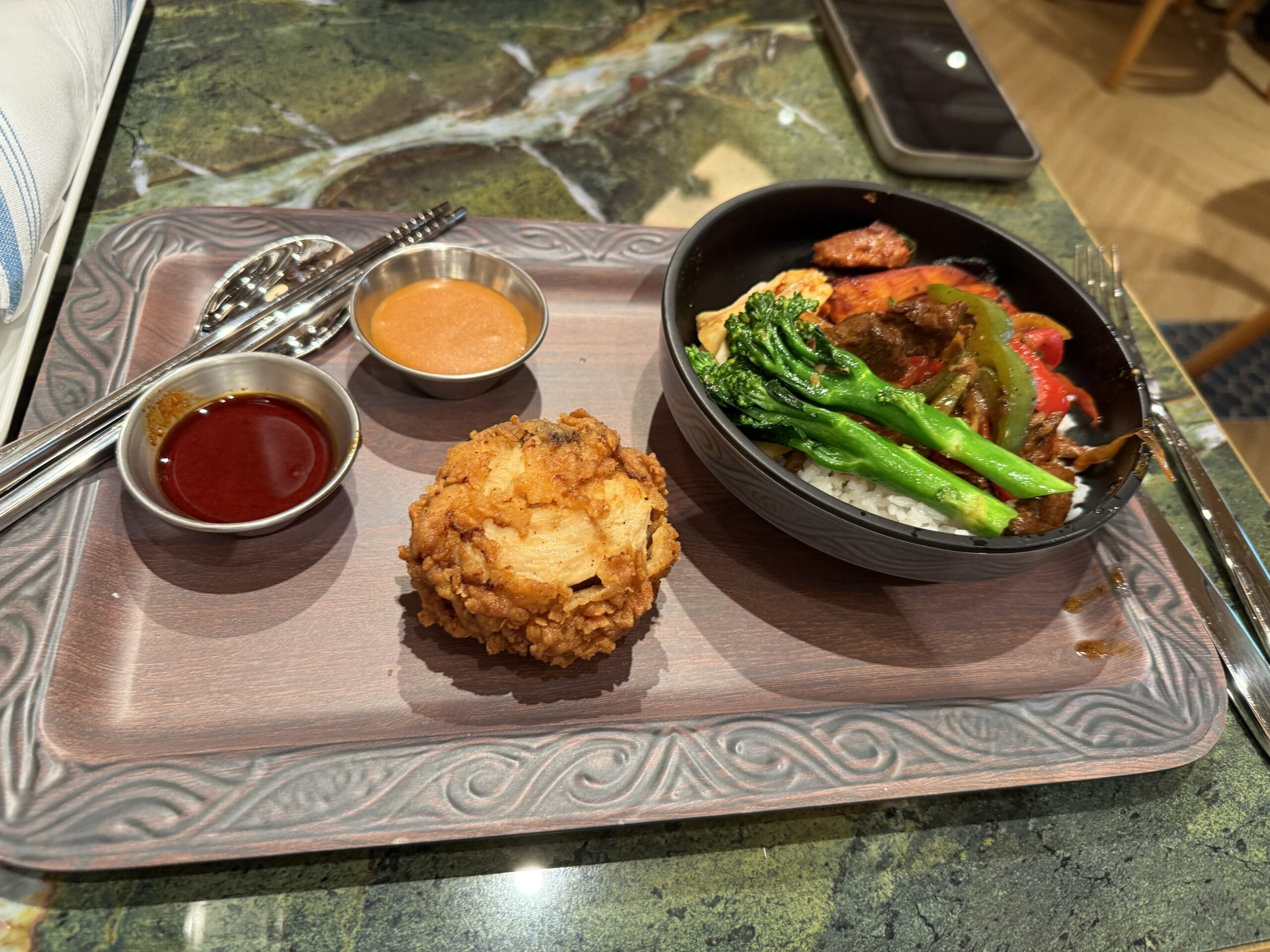 Food at Gramma Tala's Kitchen aboard the Disney Adventure