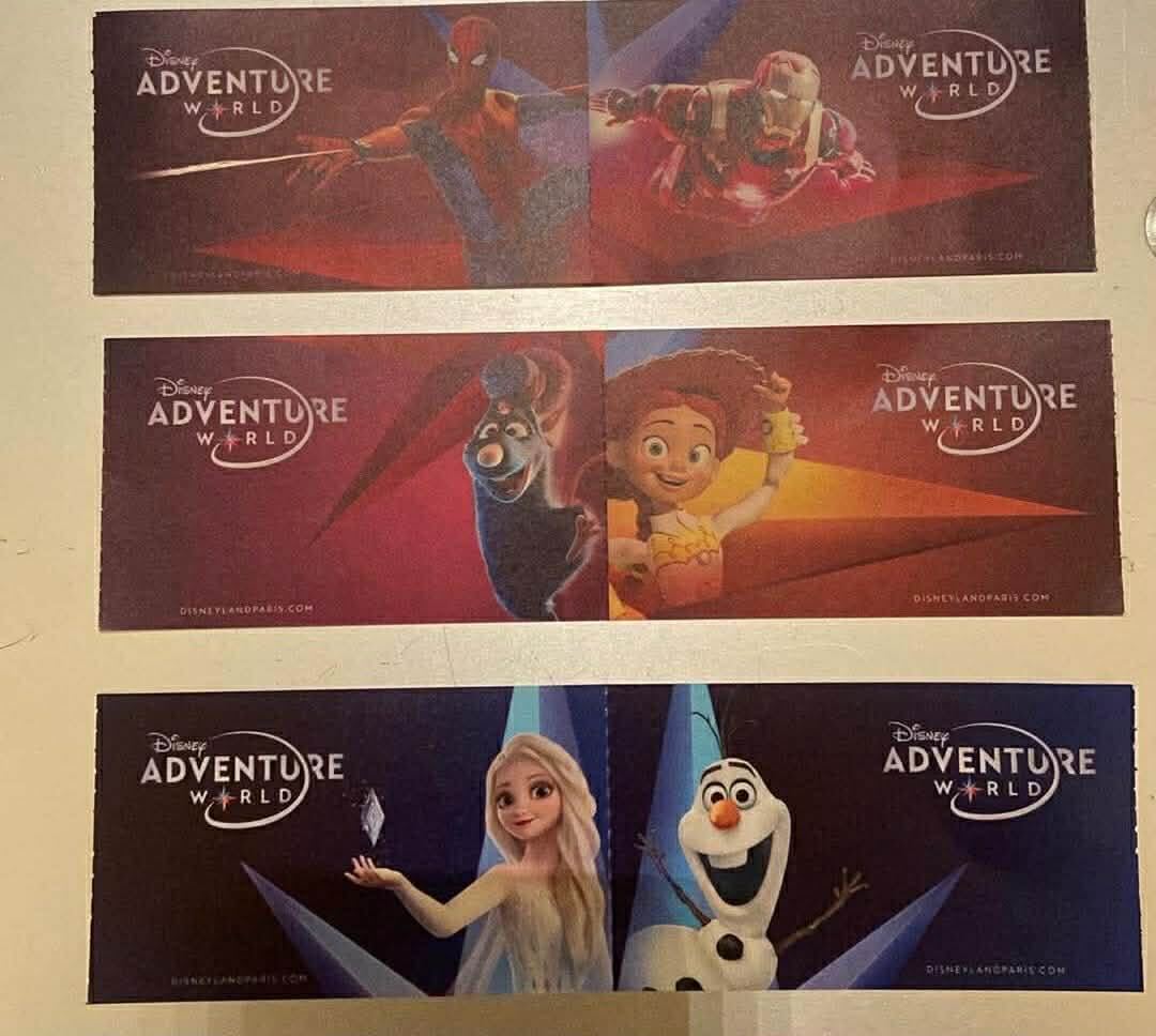 Elsa, Olaf, Jessie, Spider-Man & More Featured on Disney Adventure World Theme Park Ticket Designs