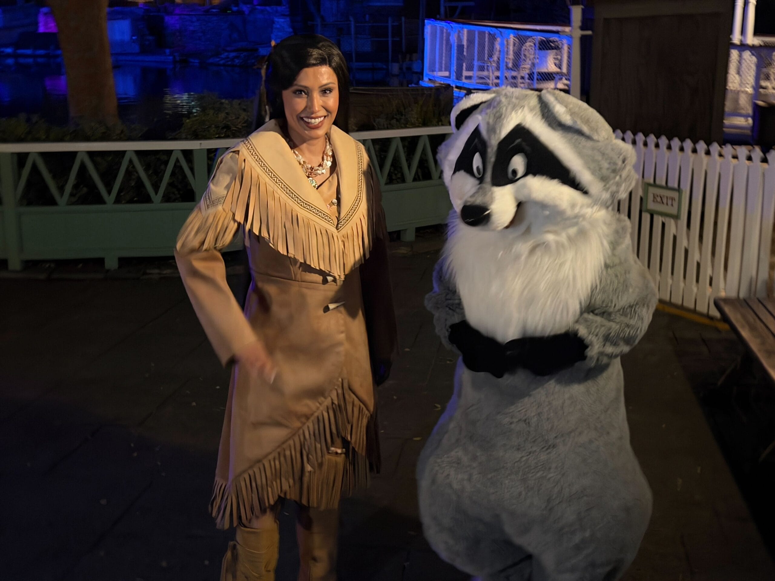 Pocahontas and Meeko at Disneyland After Dark: 70 Years of Favorites
