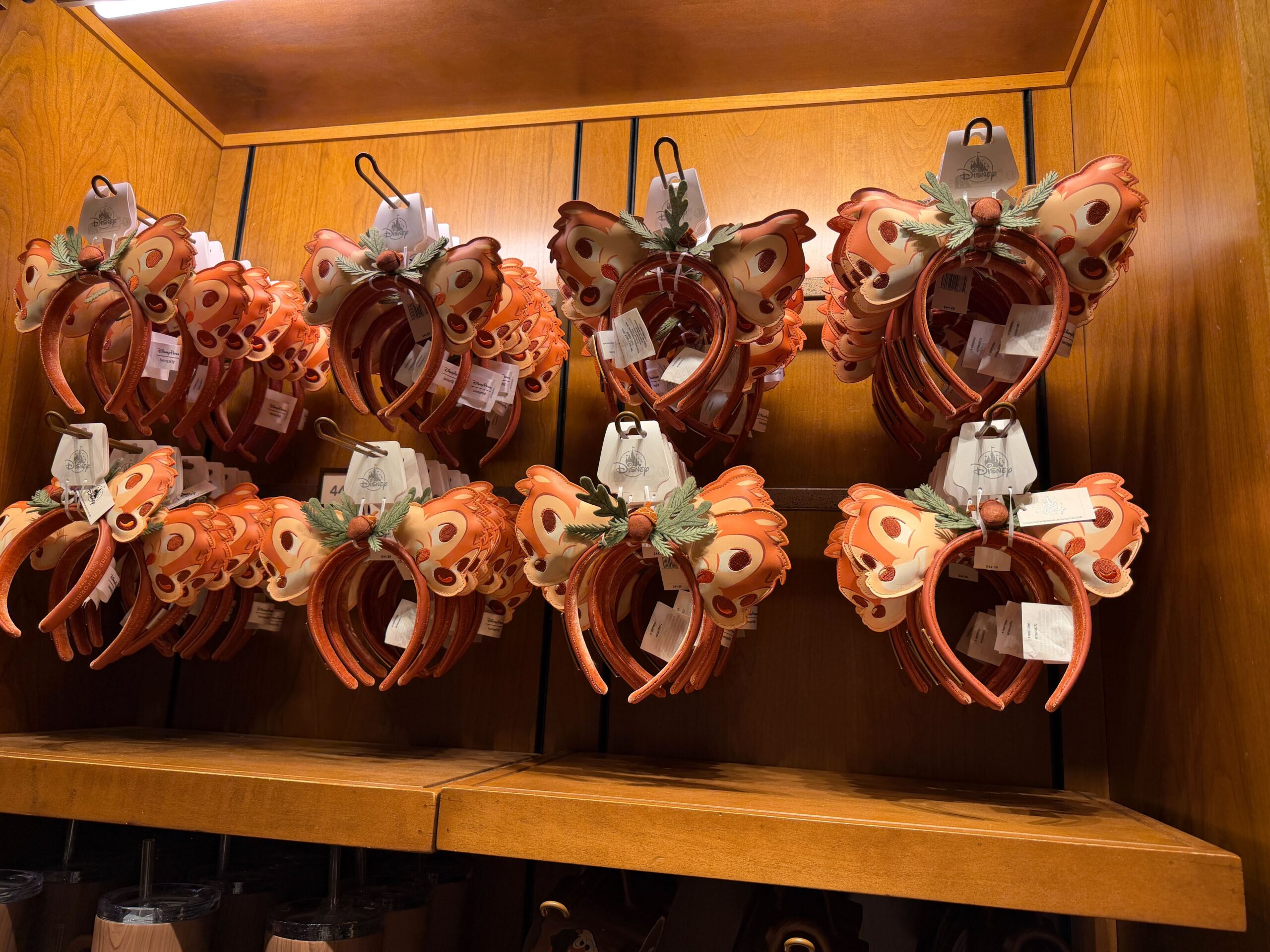 New Chip and Dale themed ear headbands now available at Disneyland's Grand Californian Hotel & Spa.