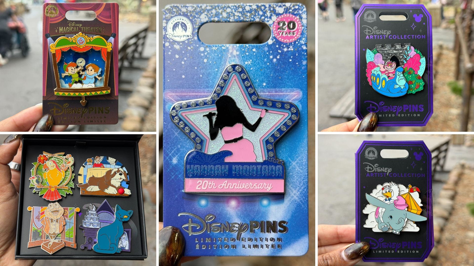 Disneyland Pin Tuesday: Attraction Animals Artist Collection, Hannah Montana 20th, Peter Pan Magical Theater