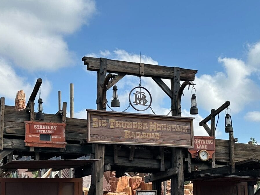 The old Big Thunder Mountain Railroad sign