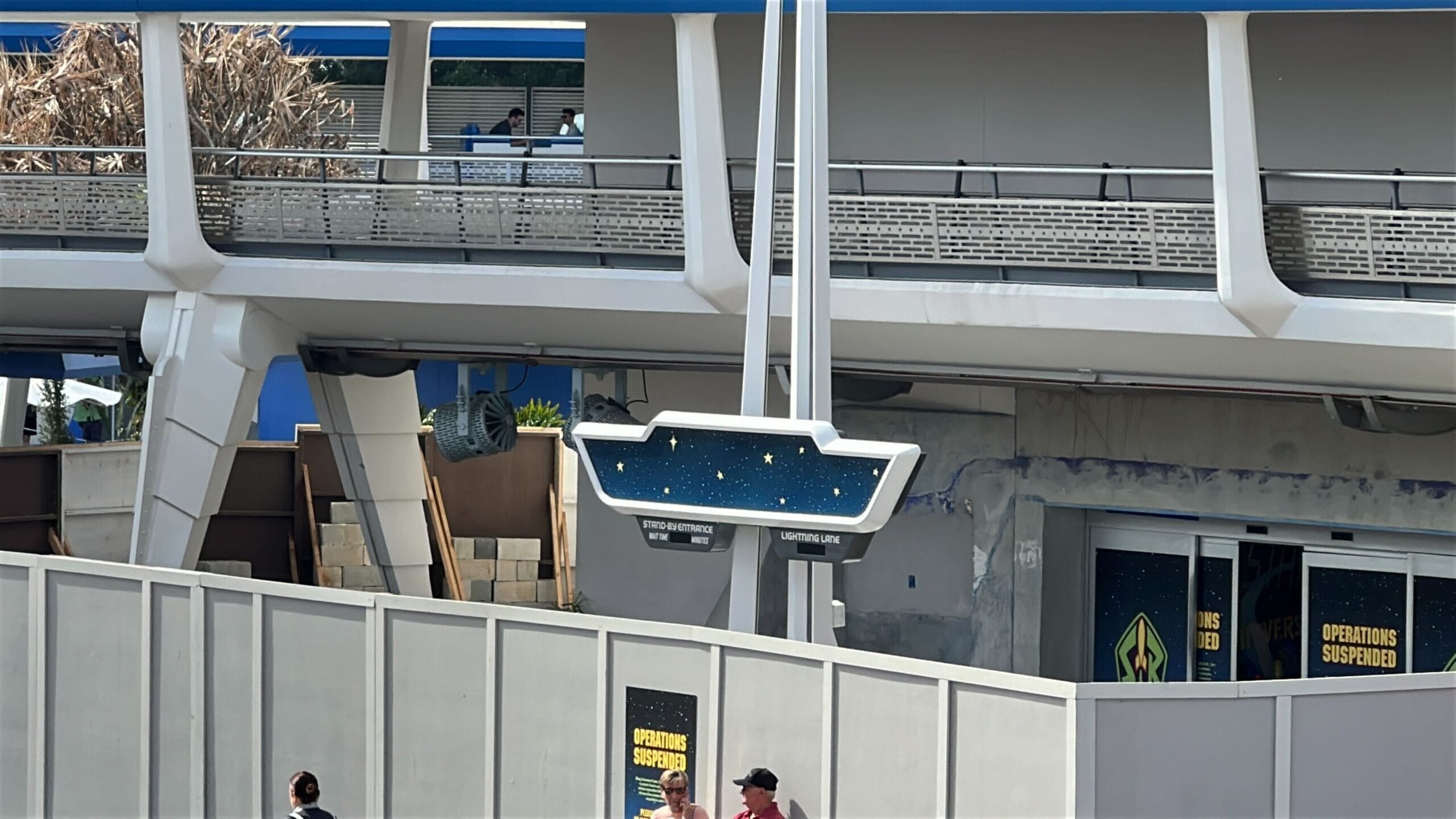 Construction outside Buzz Lightyear's Space Ranger Spin at Magic Kingdom in Walt Disney World