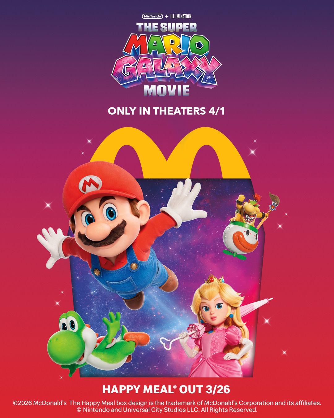 ‘The Super Mario Galaxy Movie’ Toys Coming Soon to McDonald’s Happy Meals