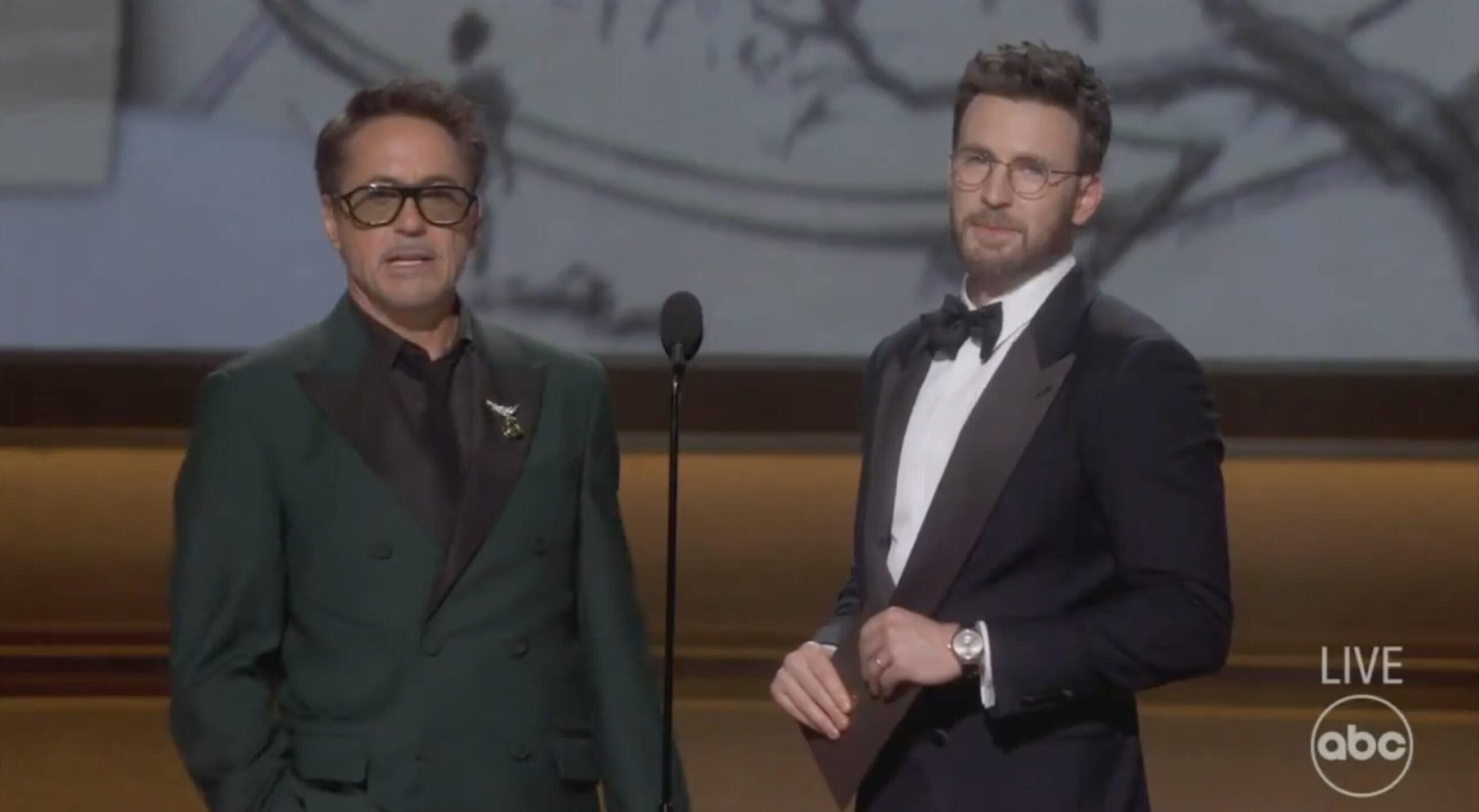 Robert Downey Jr. and Chris Evans Assemble at the Oscars for Avengers 14th Anniversary