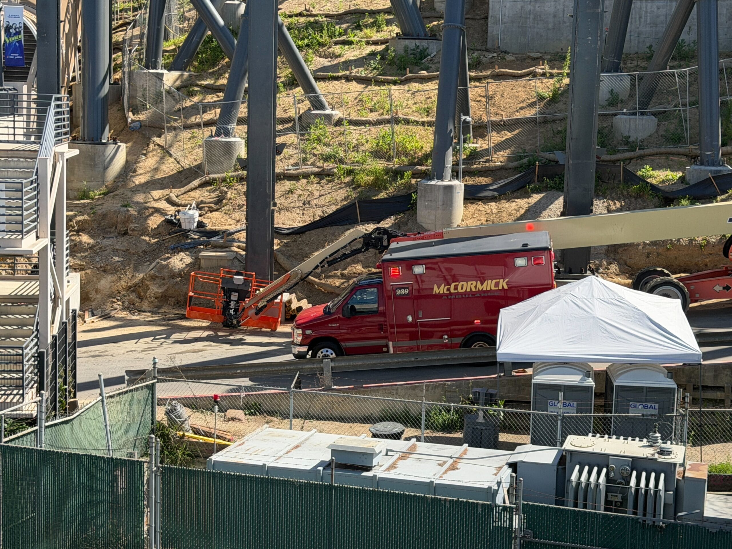 Firetruck and Ambulance at Fast & Furious: Hollywood Drift Possibly for First Responder Testing